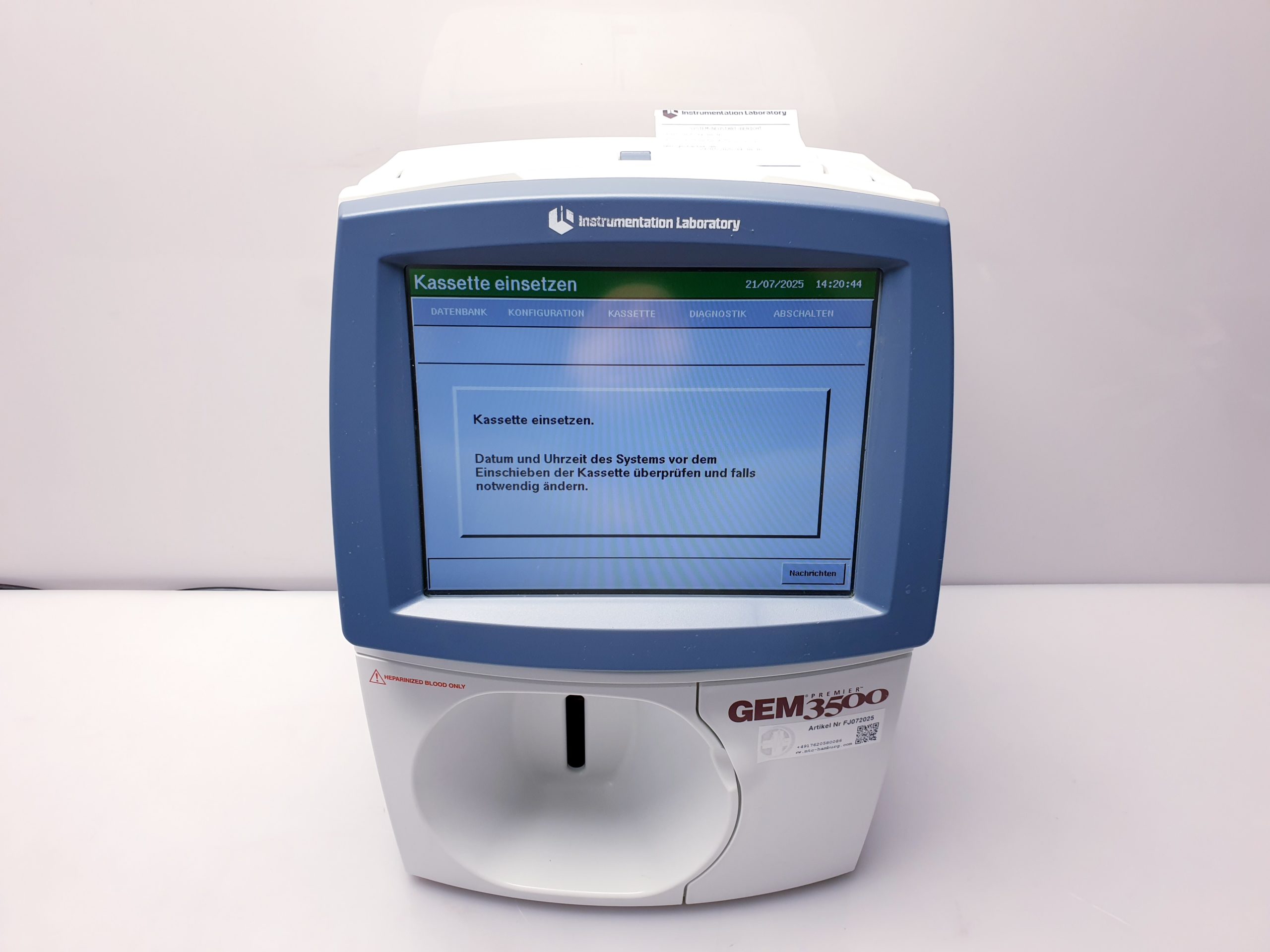 INSTRUMENTATION LABORATORY GEM Premier 3500 — image 1 of 13