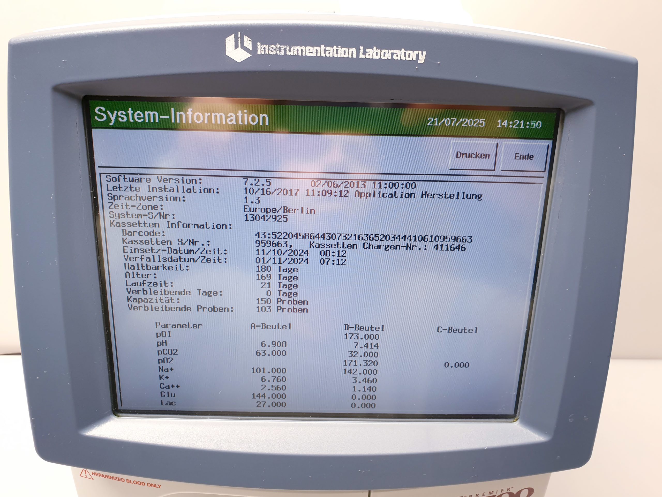 INSTRUMENTATION LABORATORY GEM Premier 3500 thumbnail 5