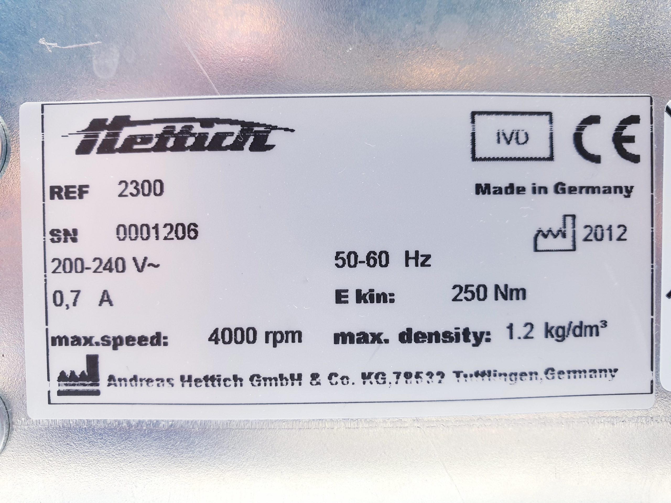 Hettich EBA 270 – EBA270 Ref 2300 Tischzentrifuge – Zentrifuge thumbnail 12