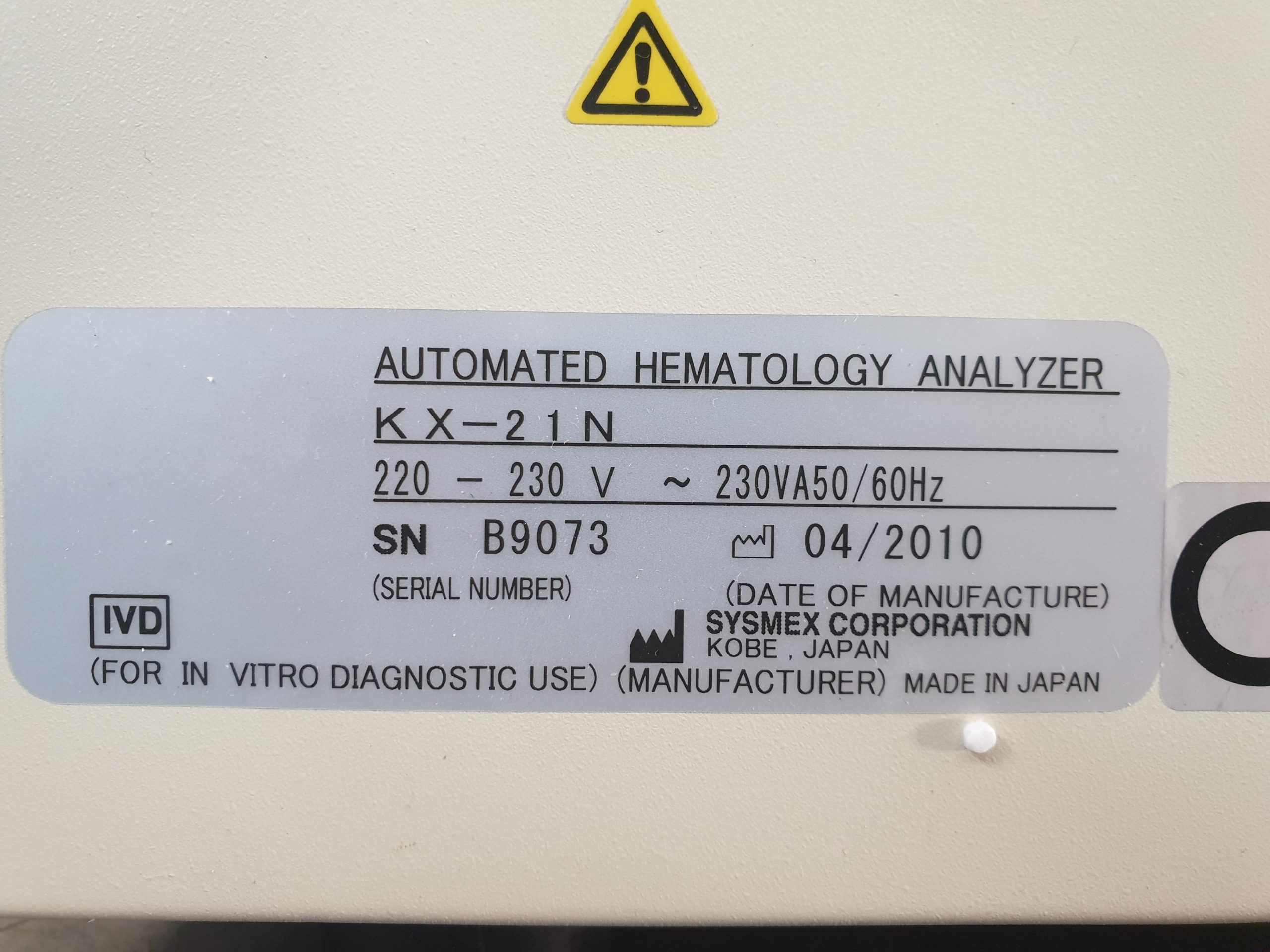 Sysmex KX-21N kx-21n hematology Analyzer thumbnail 4