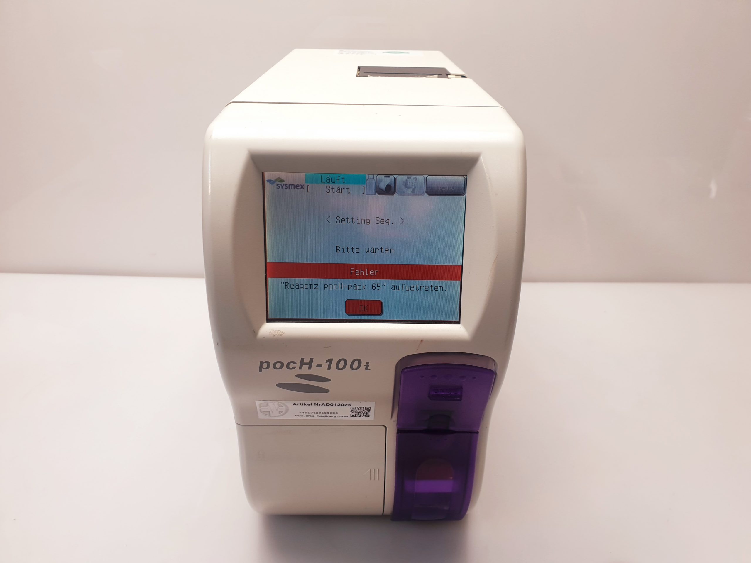 SYSMEX PocH-100i Haematologie-System automated hematology analyzer — image 1 of 12