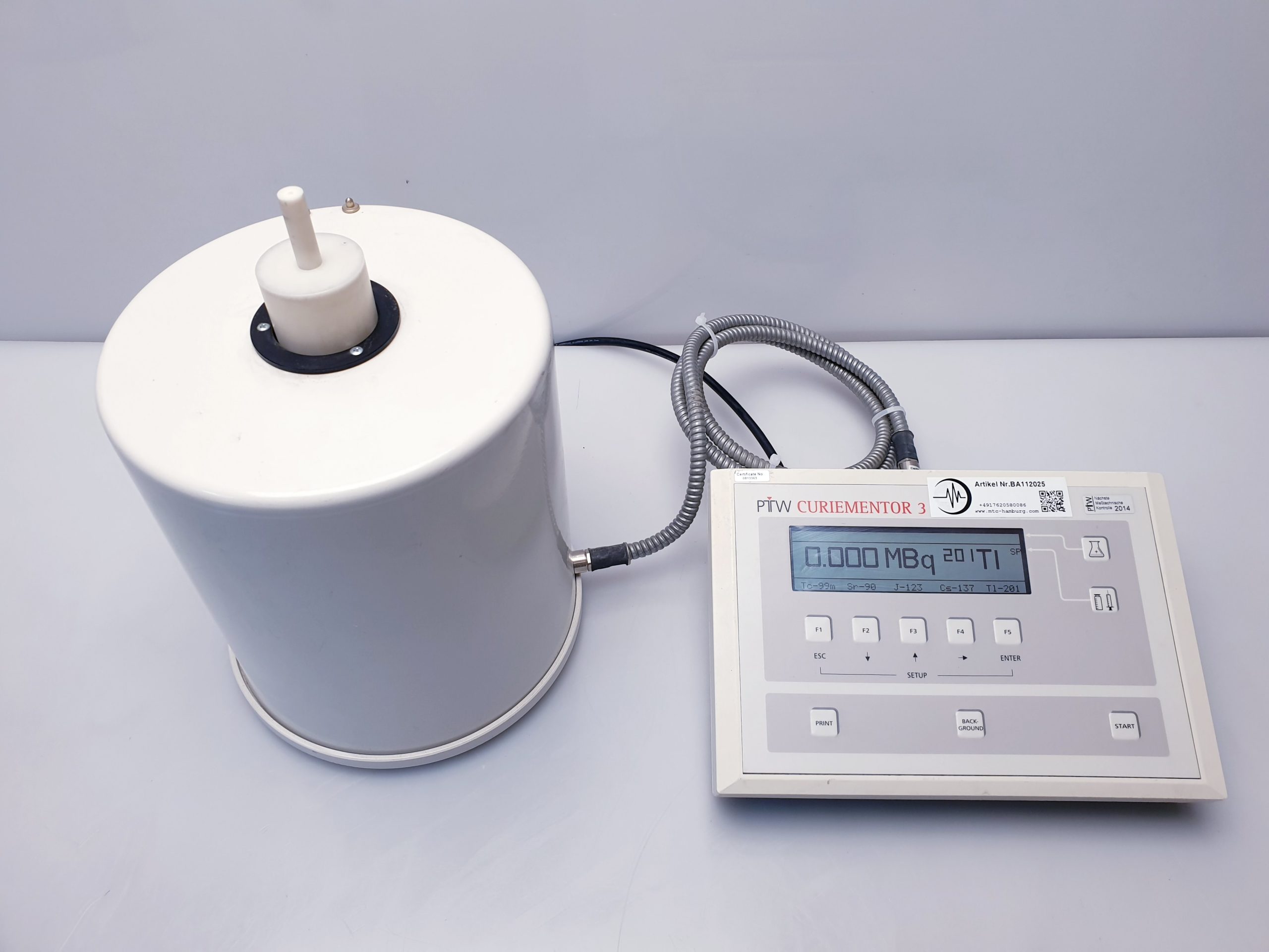 PTW CURIEMENTOR 3 T12001-0096 isotope calibrator thumbnail 2