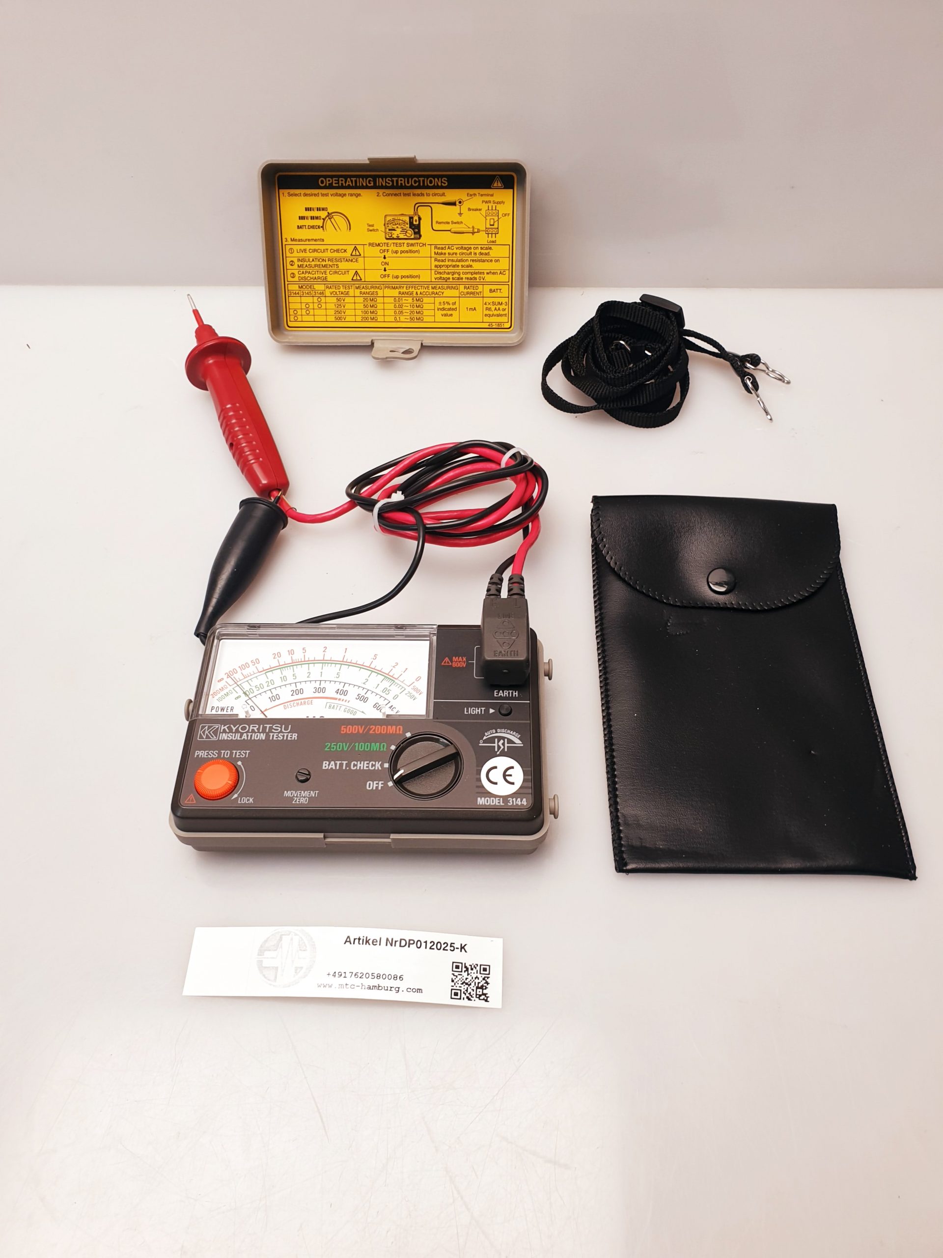 kyoritsu MODEL 3144 insulation tester thumbnail 2