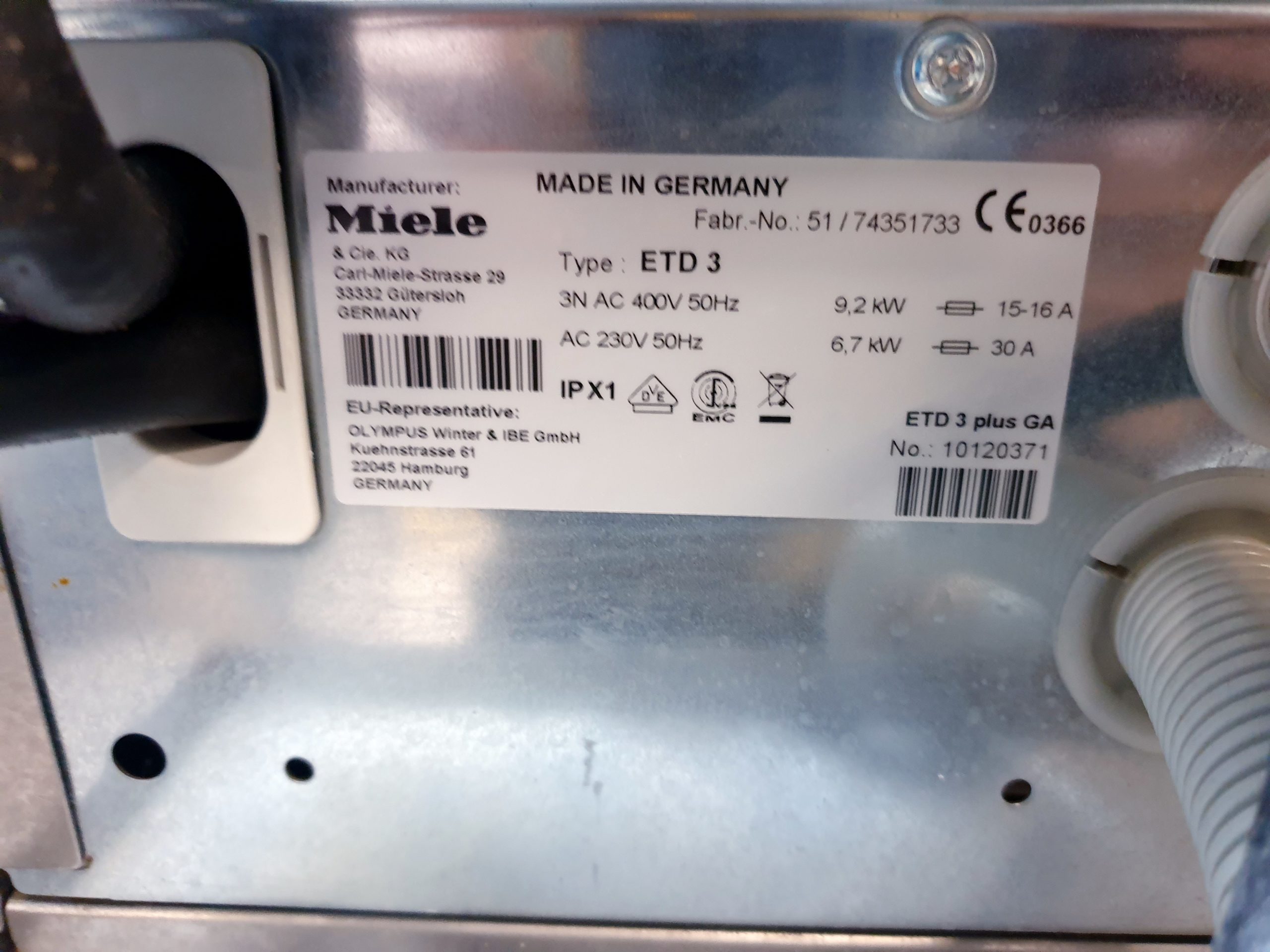 Olympus Miele ETD3 PLUS GA Thermodesinfektor thumbnail 18
