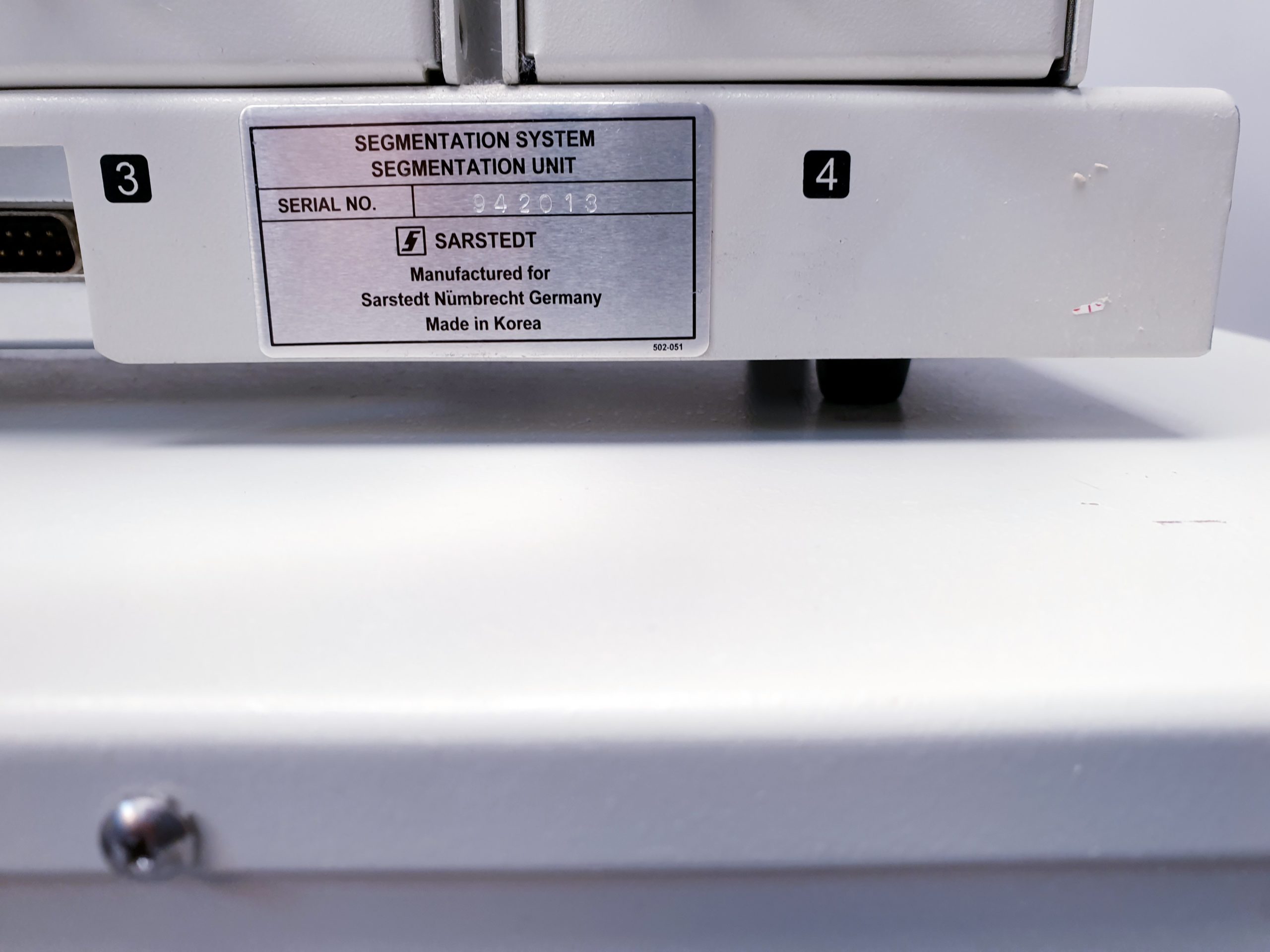 SARSTEDT MS940E SEGMENTATION SYSTEM thumbnail 12