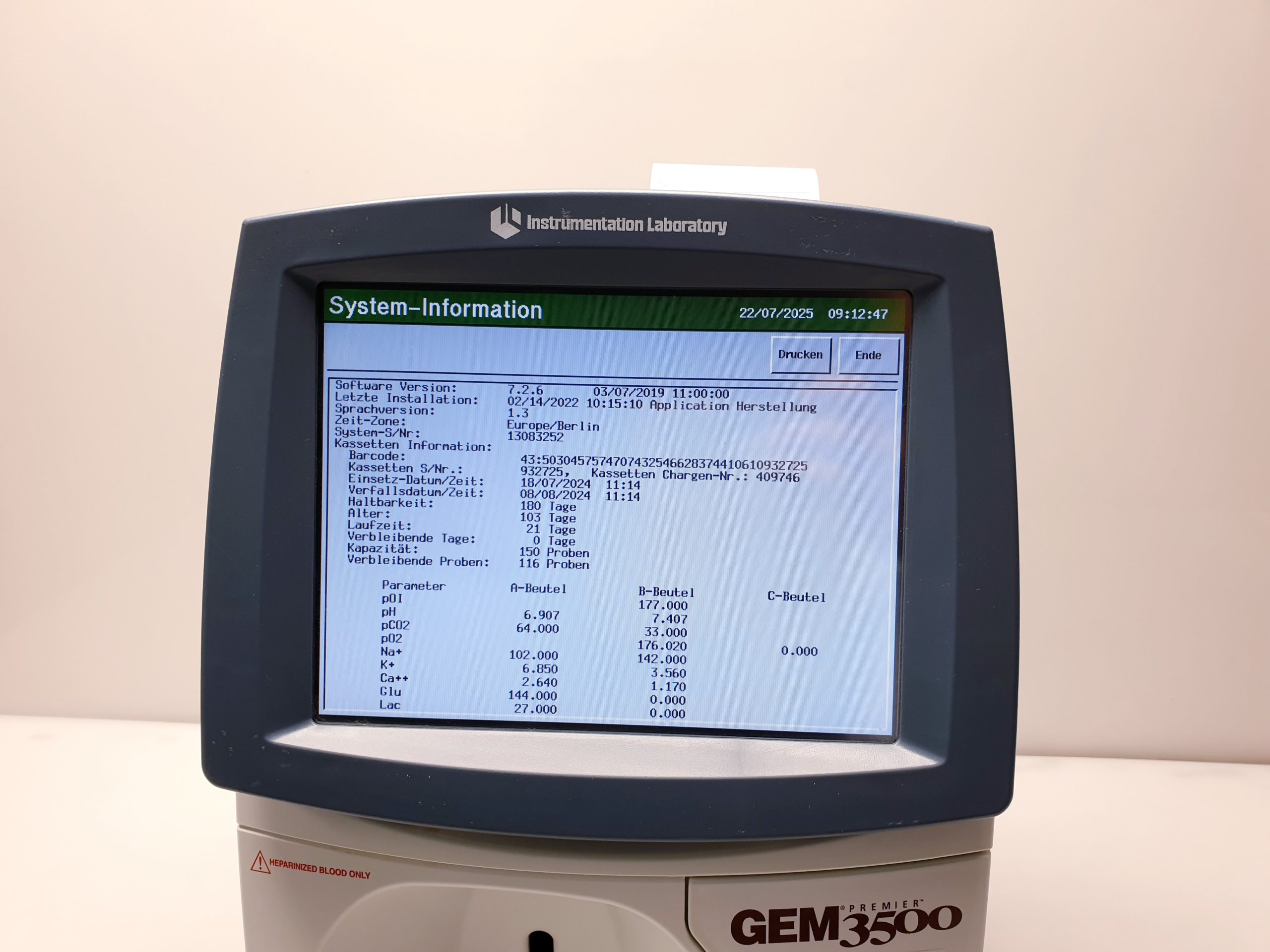 GEM Premier 3500 POC Blood Gas Analyzer thumbnail 4
