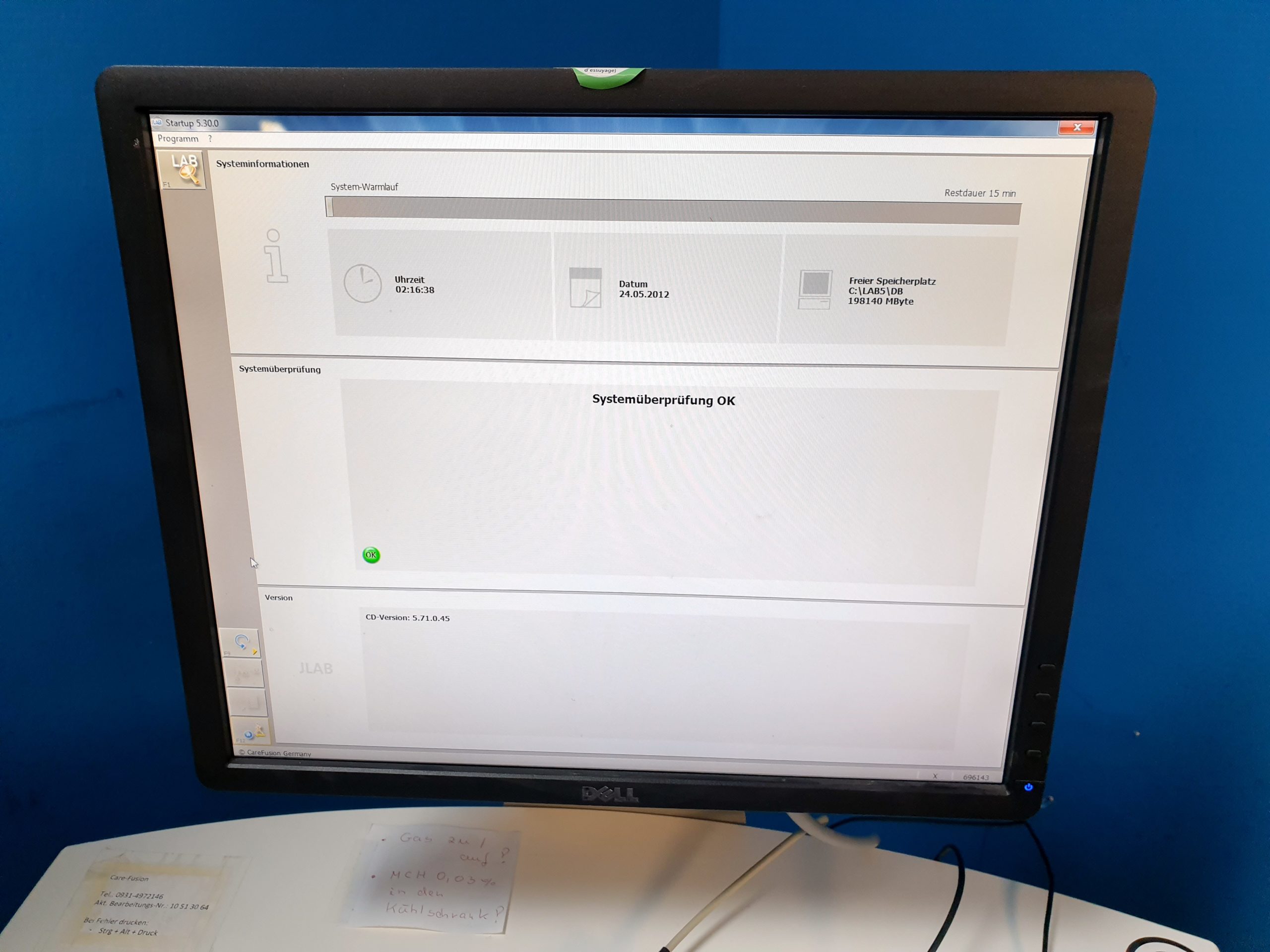Carefusion Master Screen Body Diff Startlap Body Plethysmographe VIASYS 720252+ Calibration Pump 1L thumbnail 6