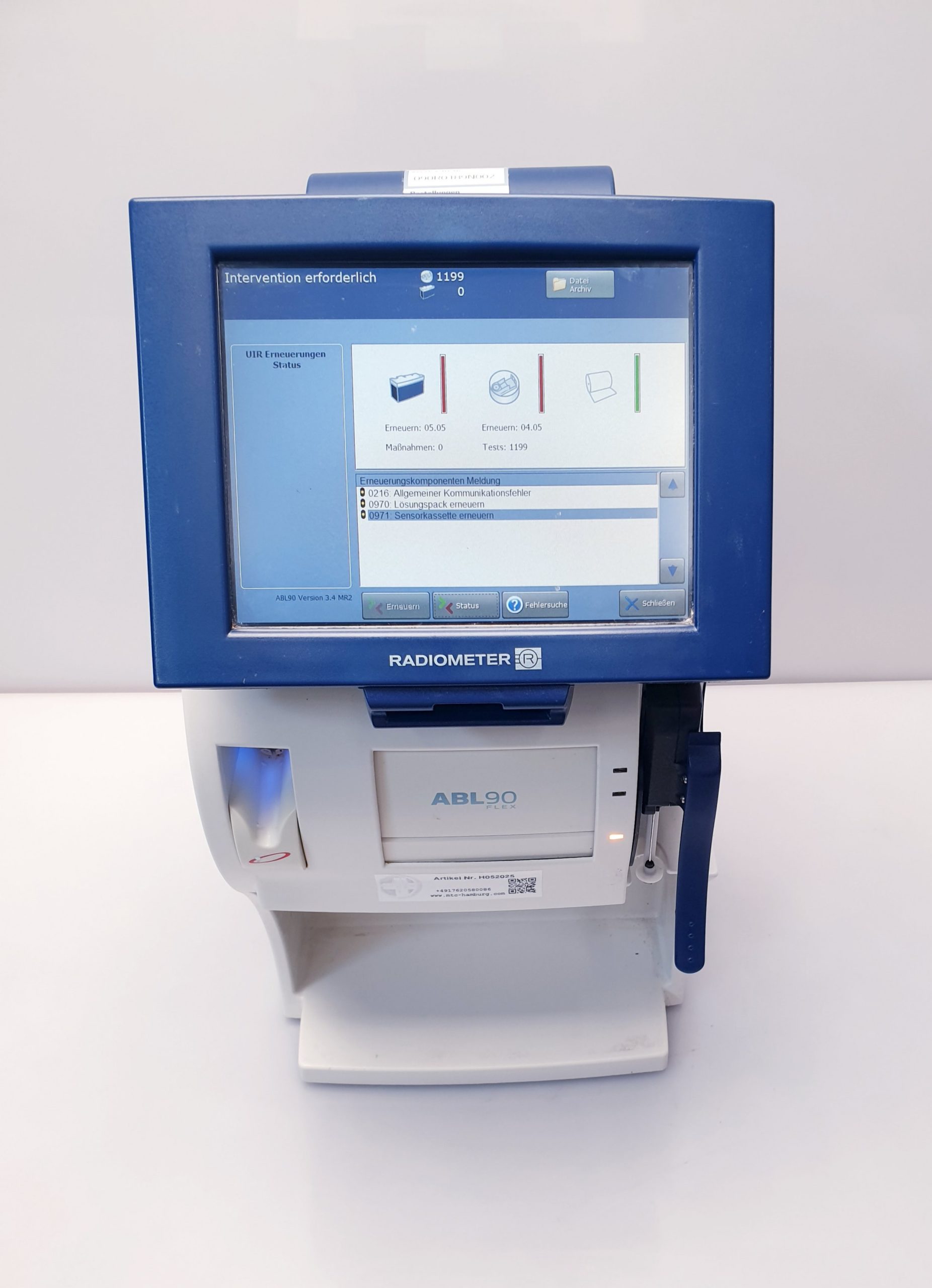 Radiometer Typ ABL90 flex Blutgasanalysegerät thumbnail 9