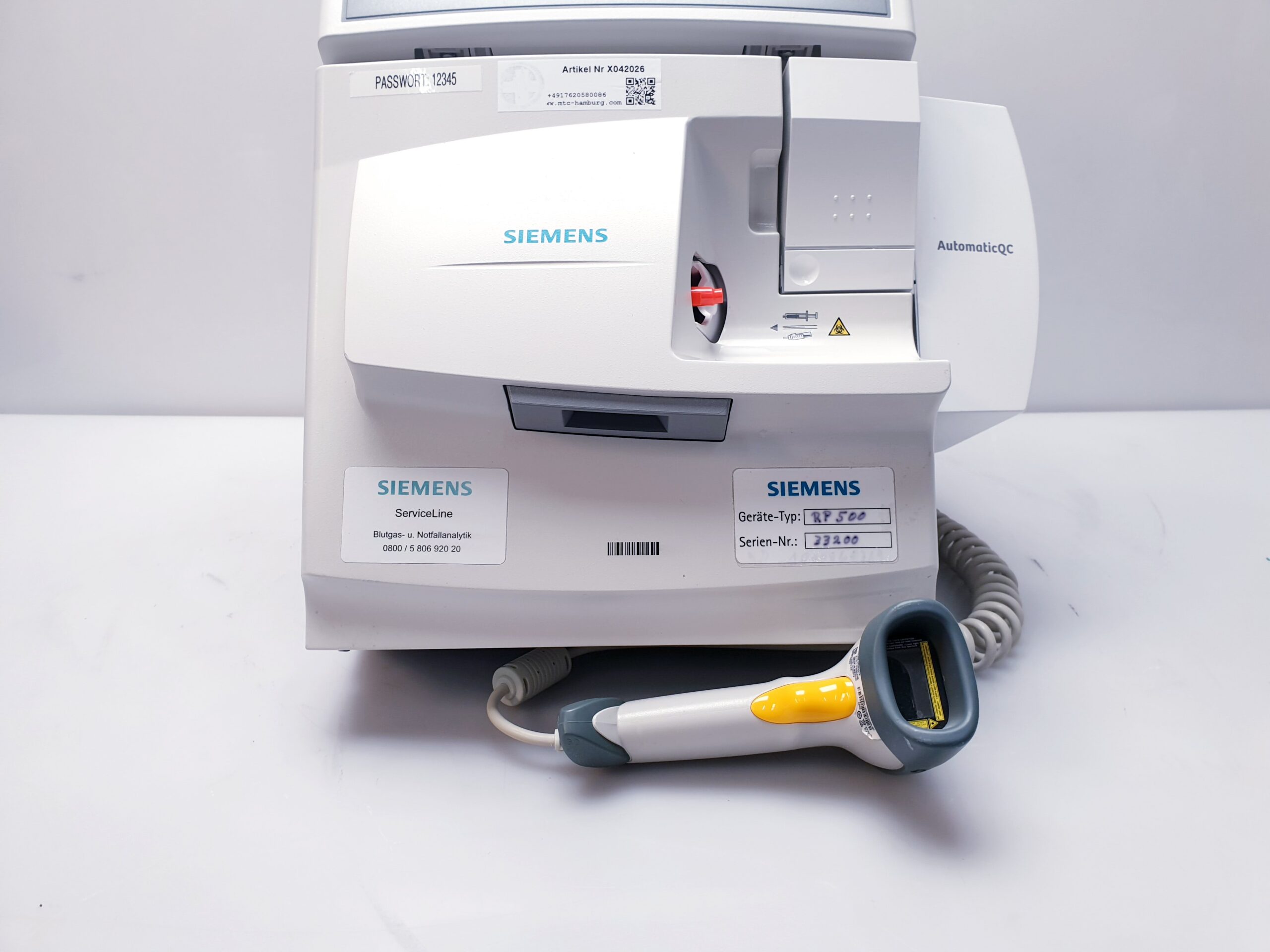 SIEMENS RAPIDPOINT 500 BLUTGASANALYSESYSTEM BlutgasElektrolyt-Analysator thumbnail 3