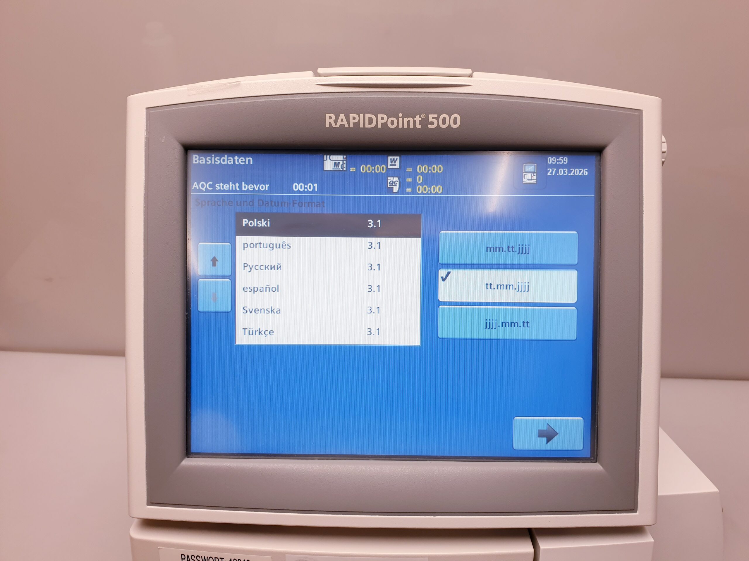 SIEMENS RAPIDPOINT 500 BLUTGASANALYSESYSTEM BlutgasElektrolyt-Analysator thumbnail 14