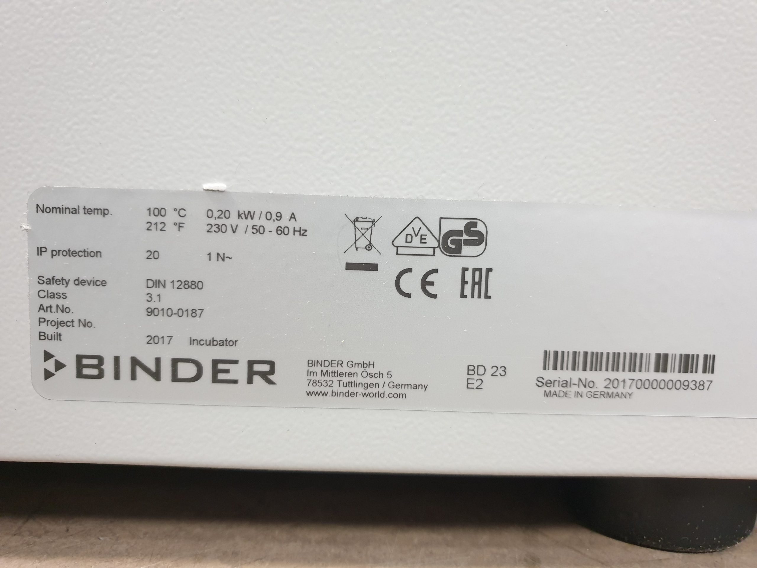 Binder BD23 BD 23 Wärmeschrank – Wärmeschränkchen thumbnail 12