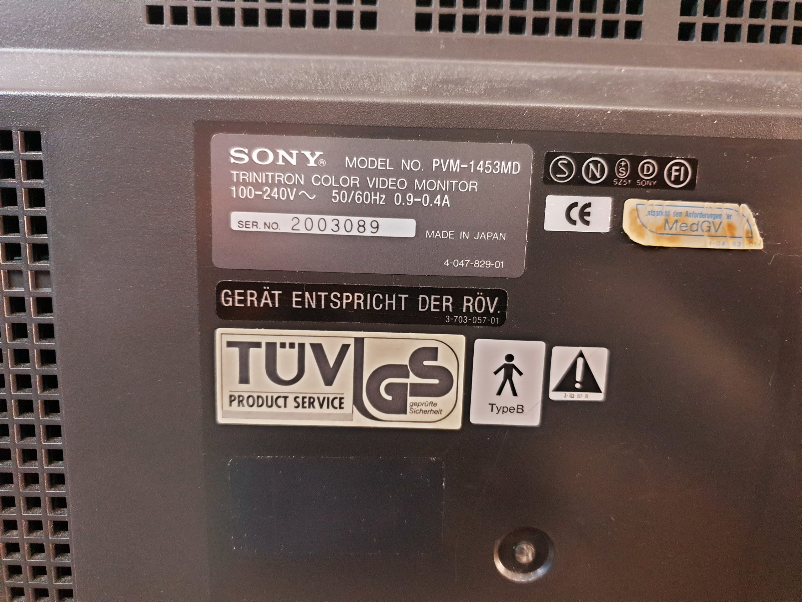Sony Trinitron PVM-1453MD Video-Farbmonitor Hochauflösender thumbnail 5