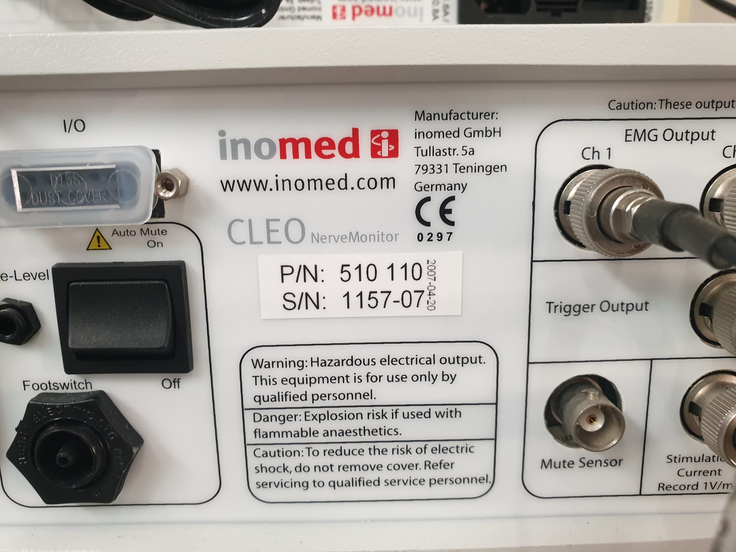 Inomed CLEO NerveMonitor + Docubox + Printer + Zubehör thumbnail 9