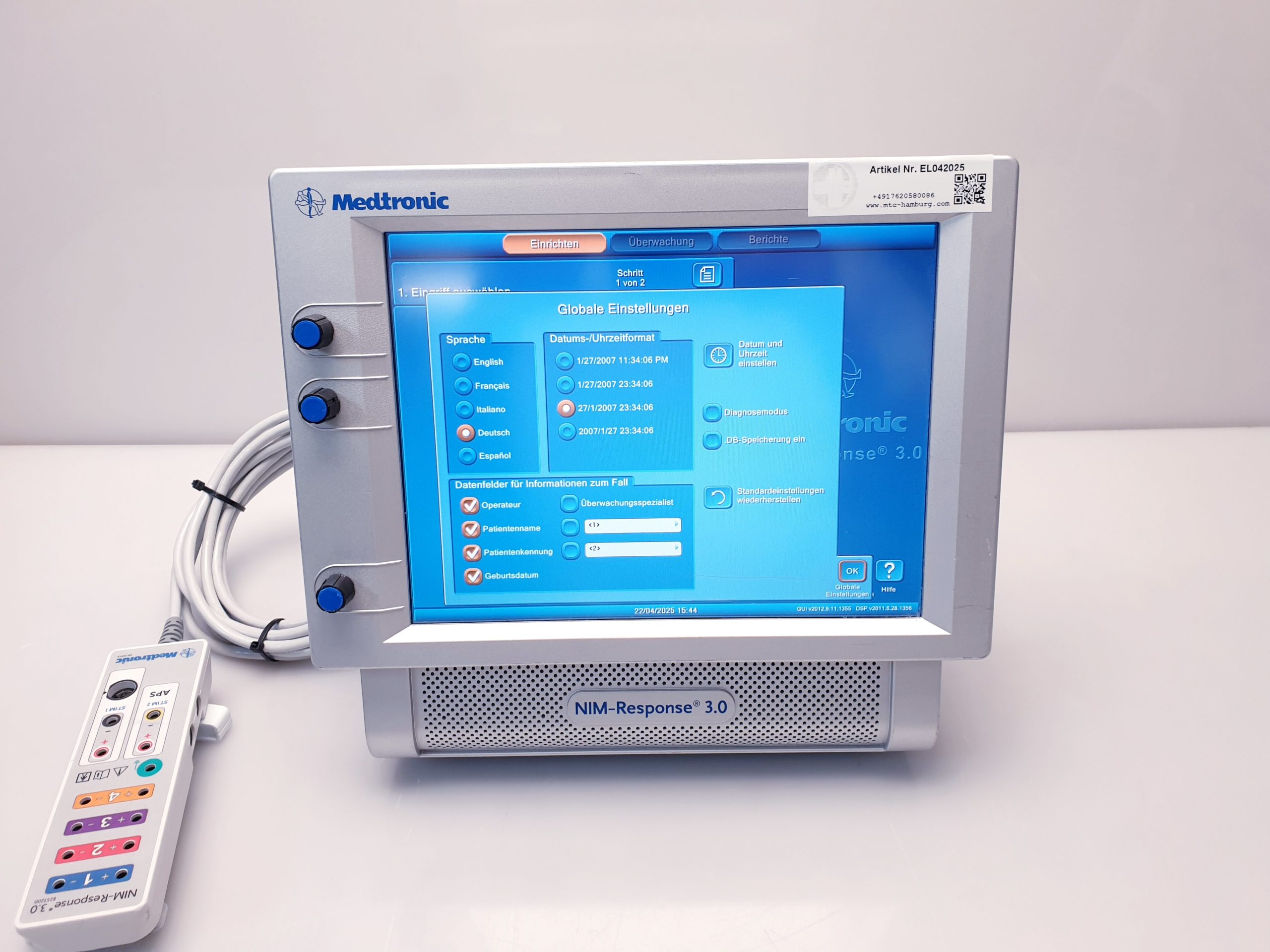 Medtronic NIM-Response 3.0 Nervenmonitor System mit Zubehör — image 1 of 12