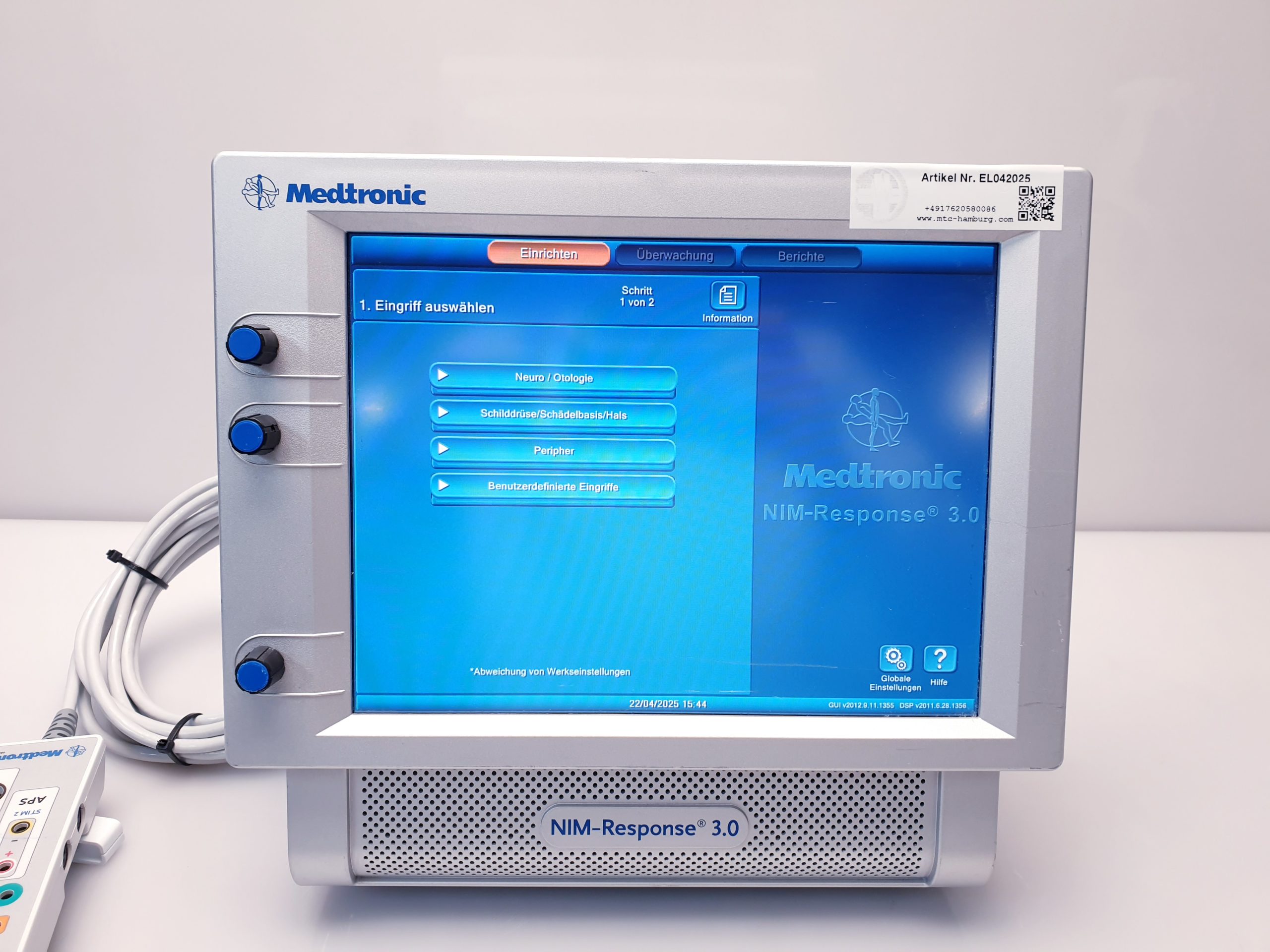 Medtronic NIM-Response 3.0 Nervenmonitor System mit Zubehör thumbnail 4