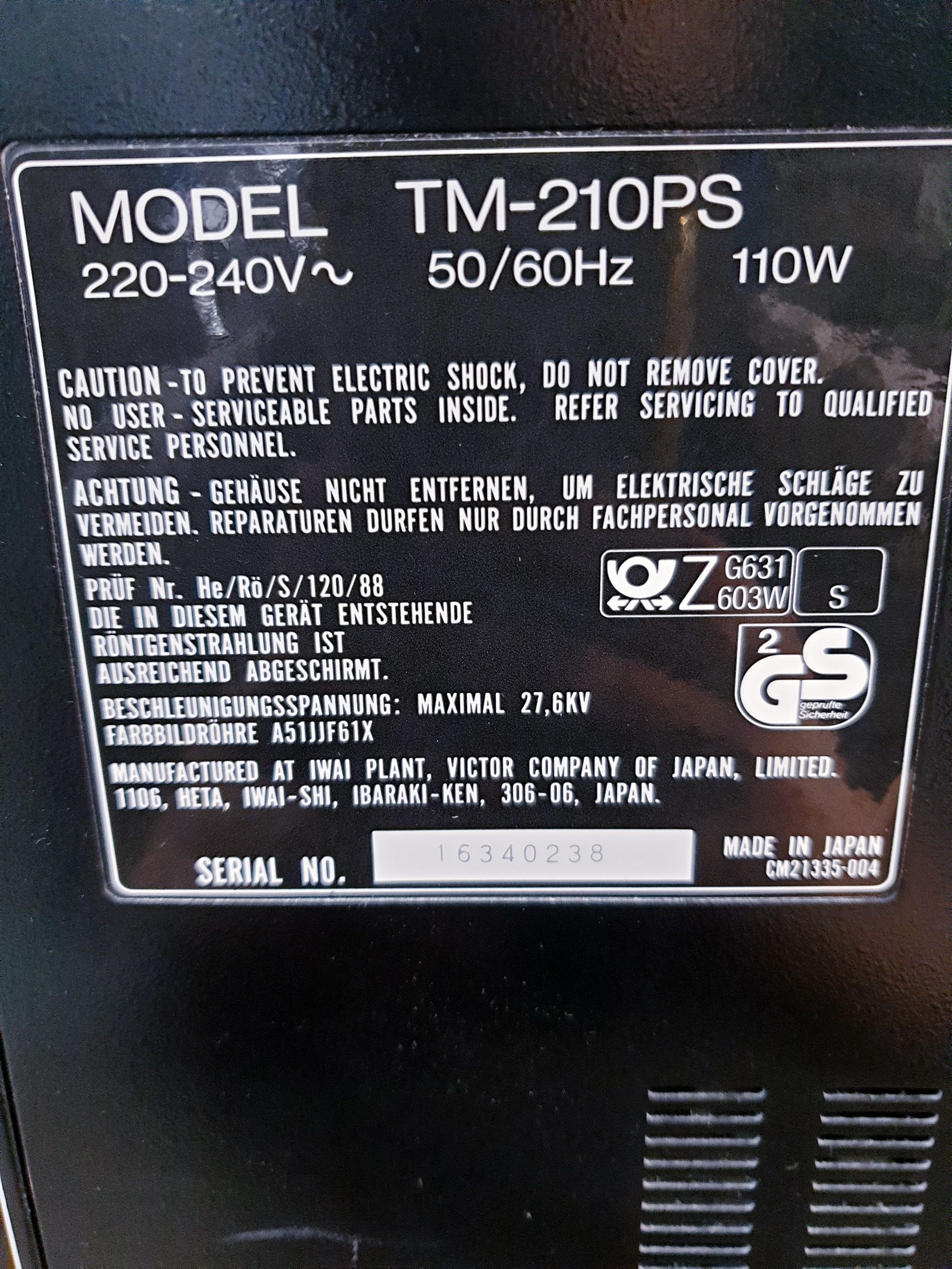 JVC TM-210PS Monitor – thumbnail 6