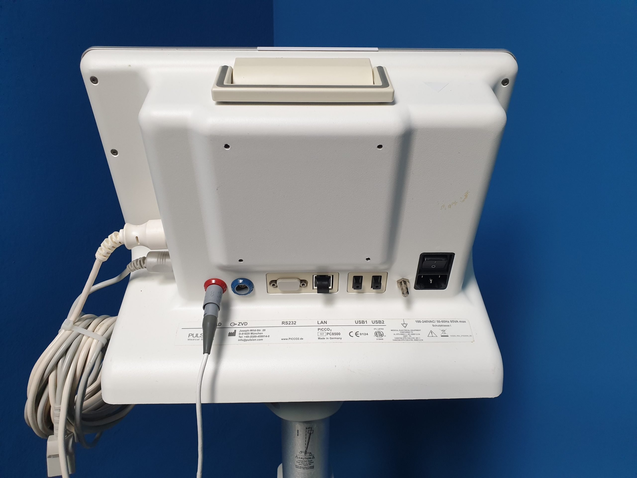 Pulsion Picco2 Picco 2 SW: V3.1.0.8 A Patientenmonitor // Überwachungsmonitor Fahrbar – Auf fahrbarem Gestell thumbnail 5