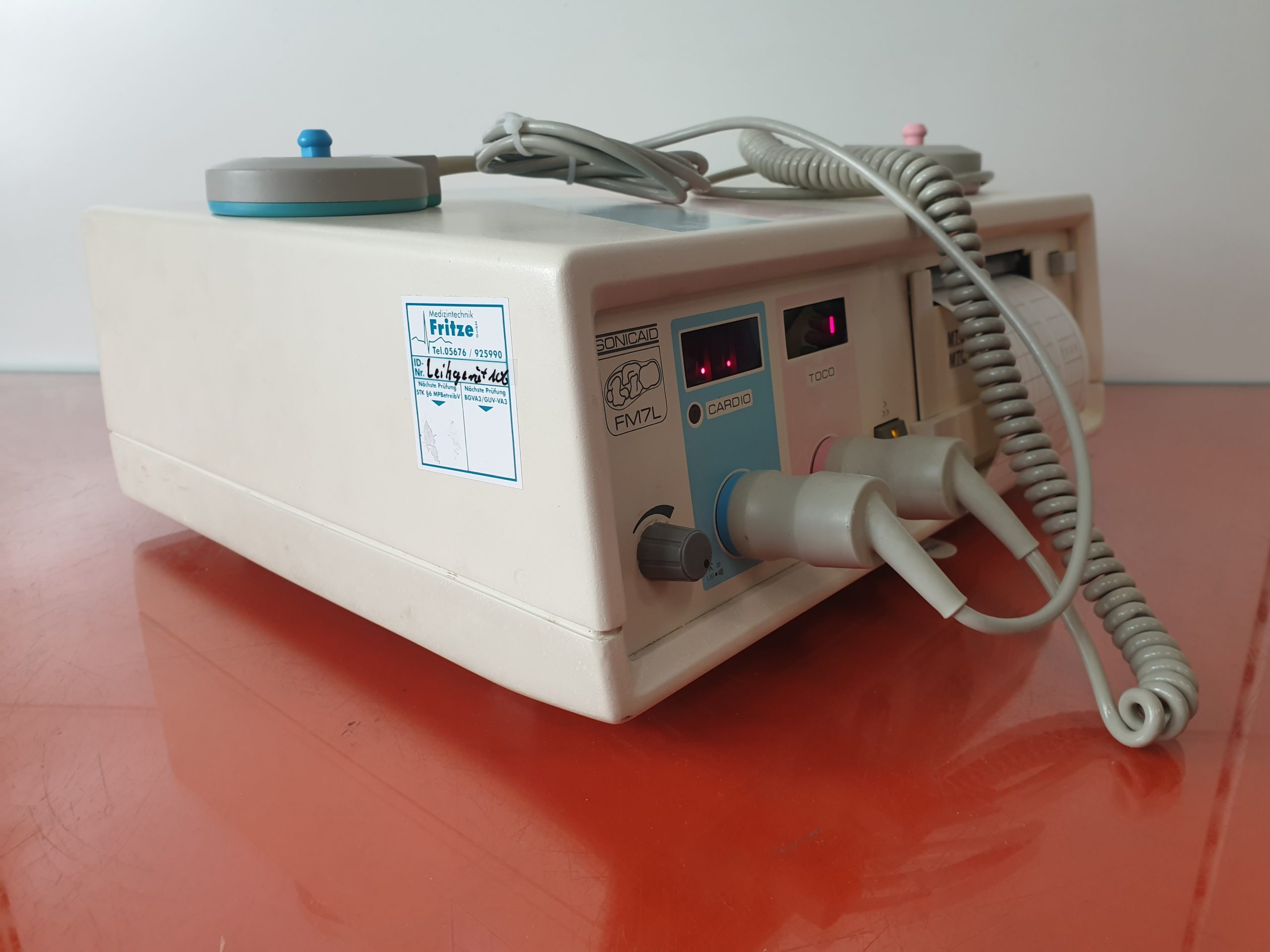 SONICAID FM7L Gerät Fetal Monitor CTG mit US Aufnehmer // CX052022 thumbnail 2