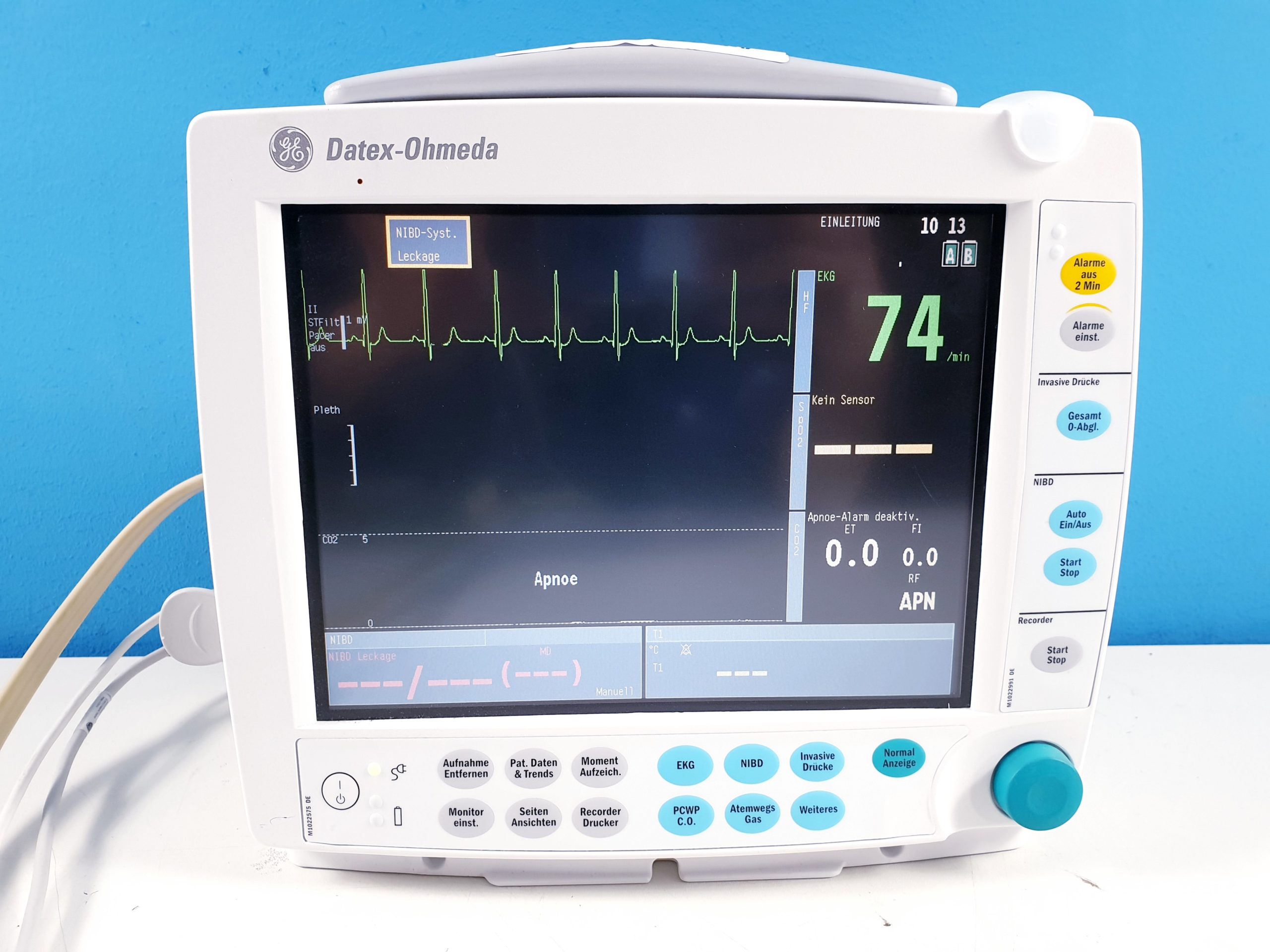 GE DATEX OHMEDA F-FMW-00 S5 Patient Monitor EtCO2, BP SpO2 ECG Anesthesia Monitor thumbnail 3