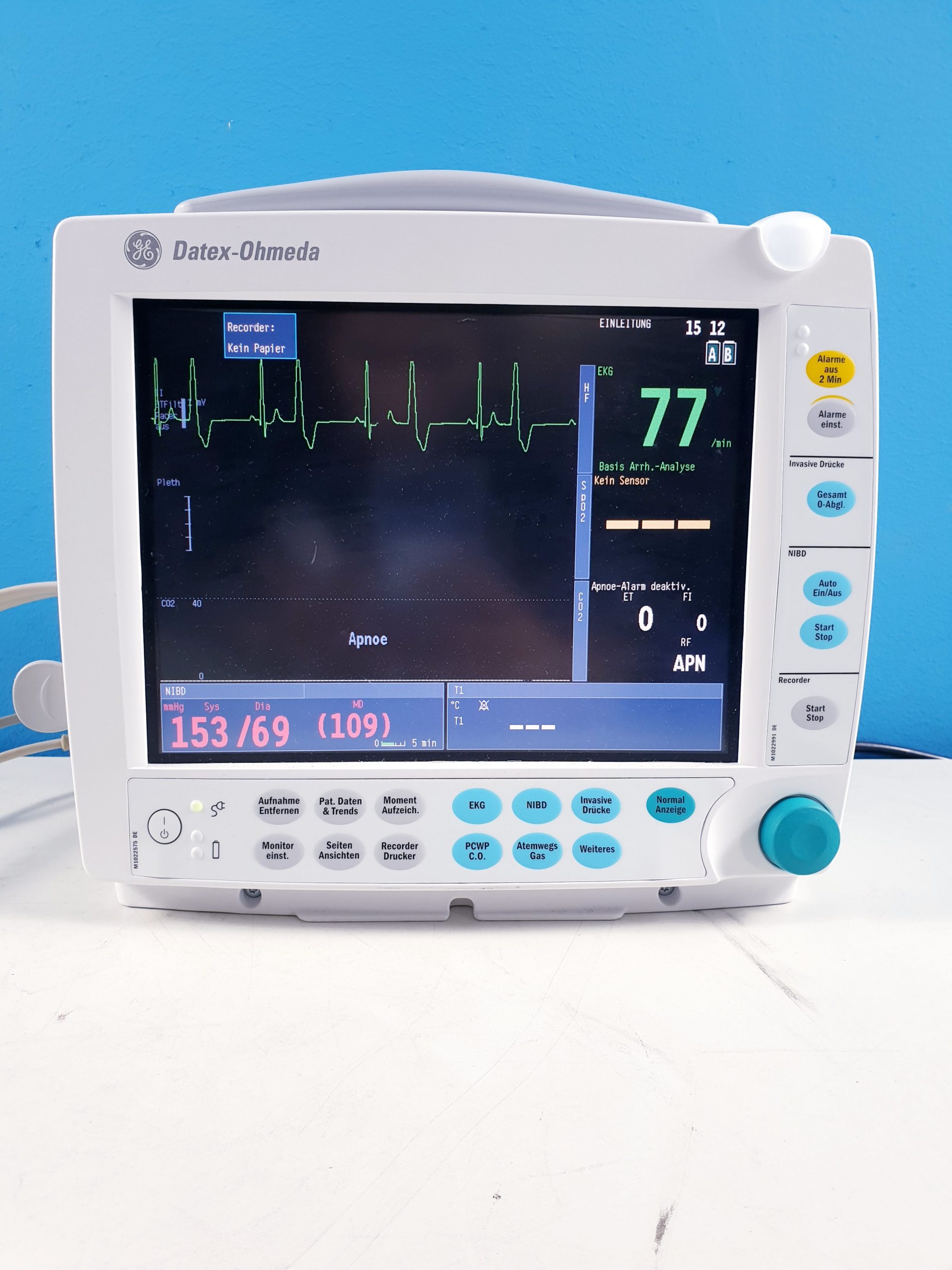 Datex-Ohmeda Cardiocap S/5 FM Patientenmonitor Überwachungsmonitor mit Zubehör thumbnail 2