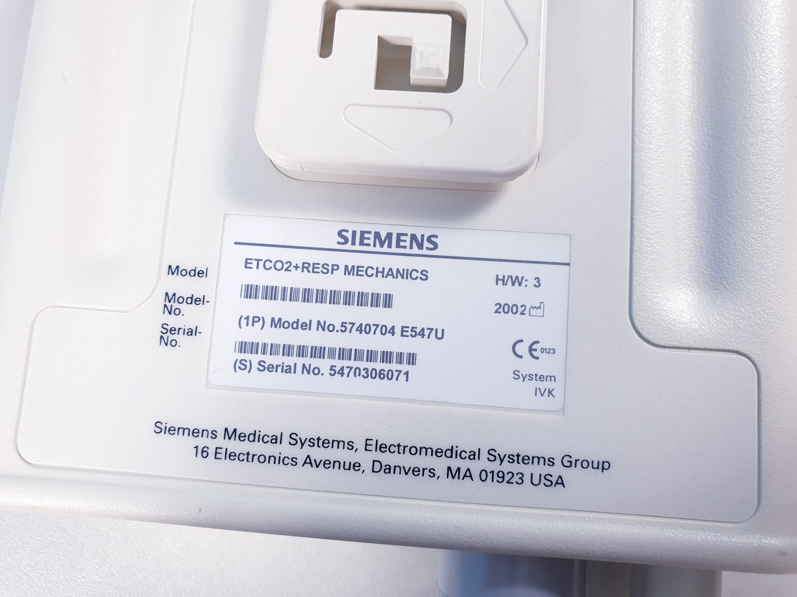 SIEMENS 5740704 E547U ETCO2 + RESP MECHANICS + CAPNOSTAT 178651 thumbnail 3