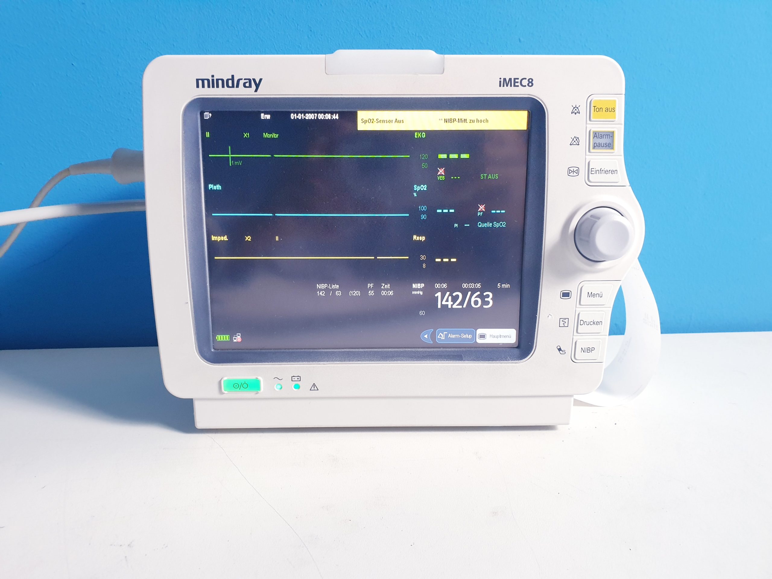 MINDRAY iMEC 8 // iMEC8 Überwachungsmonitor EKG, SpO2, NIBP, 2 x Temp, thumbnail 4
