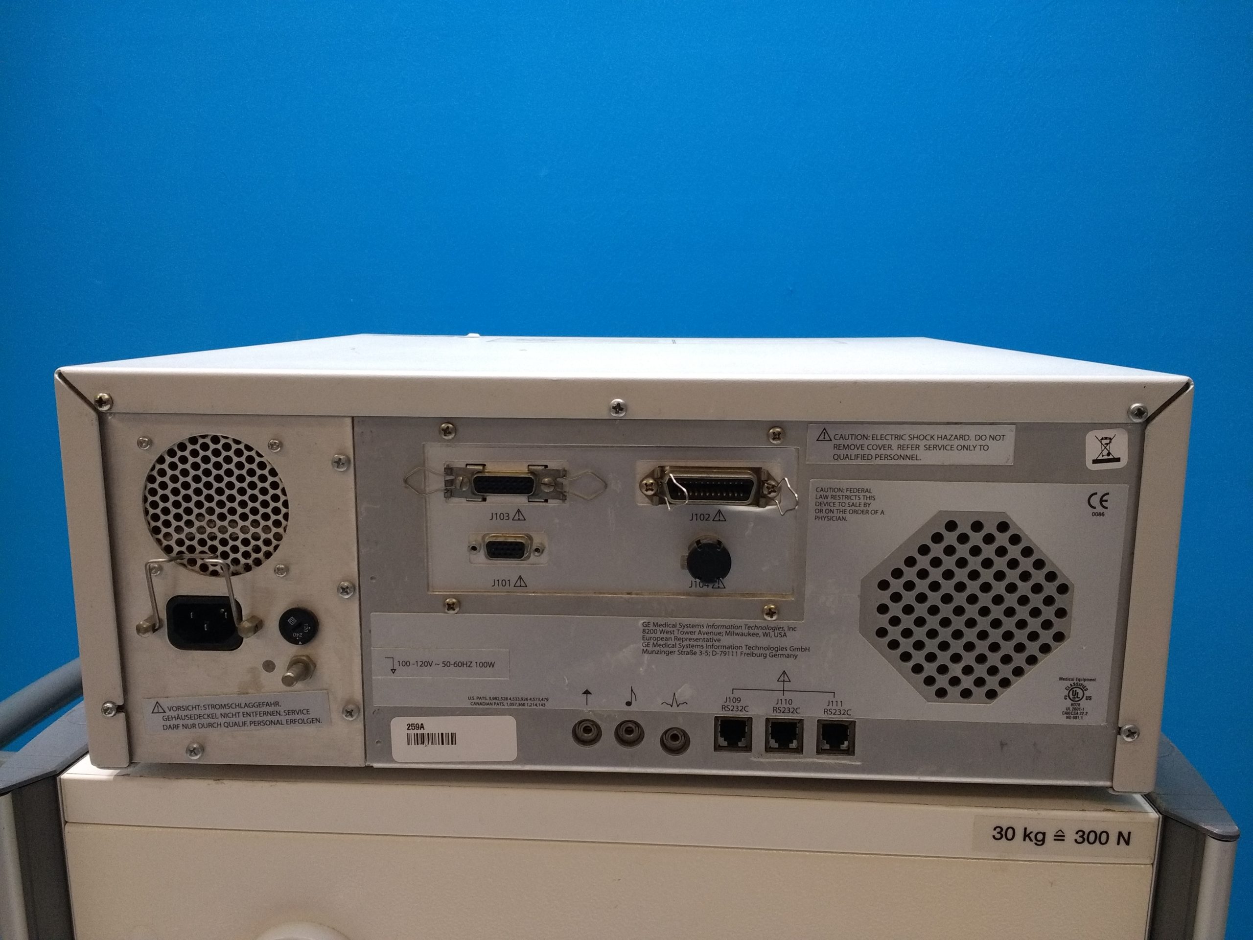 GE Corometrics 250CX Series Fetal // Mutter Monitor mit Zubehör thumbnail 8
