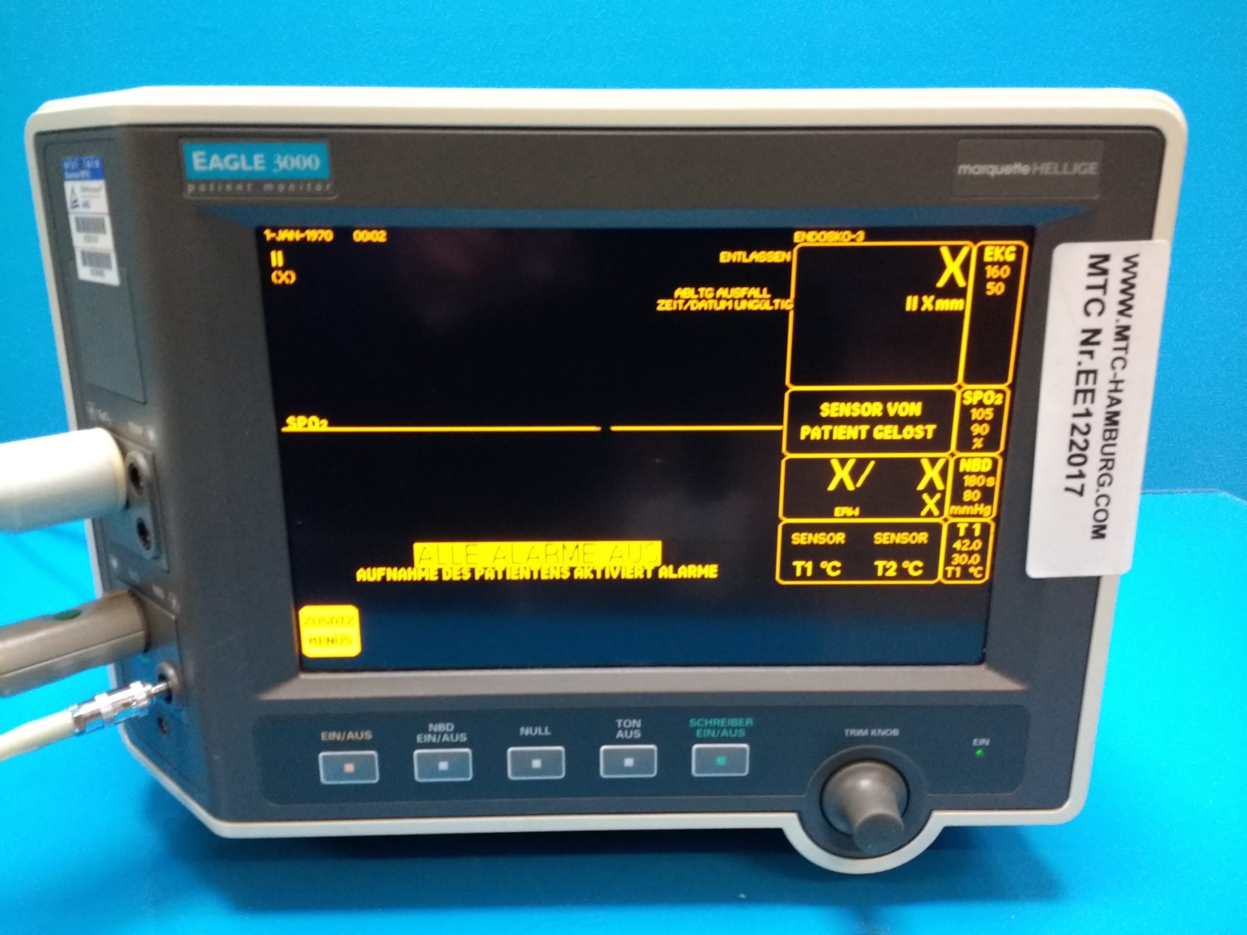 GE Marquette Eagle 3000 Patientenmonitor-EKG, NIBP, Spo2,…. thumbnail 2