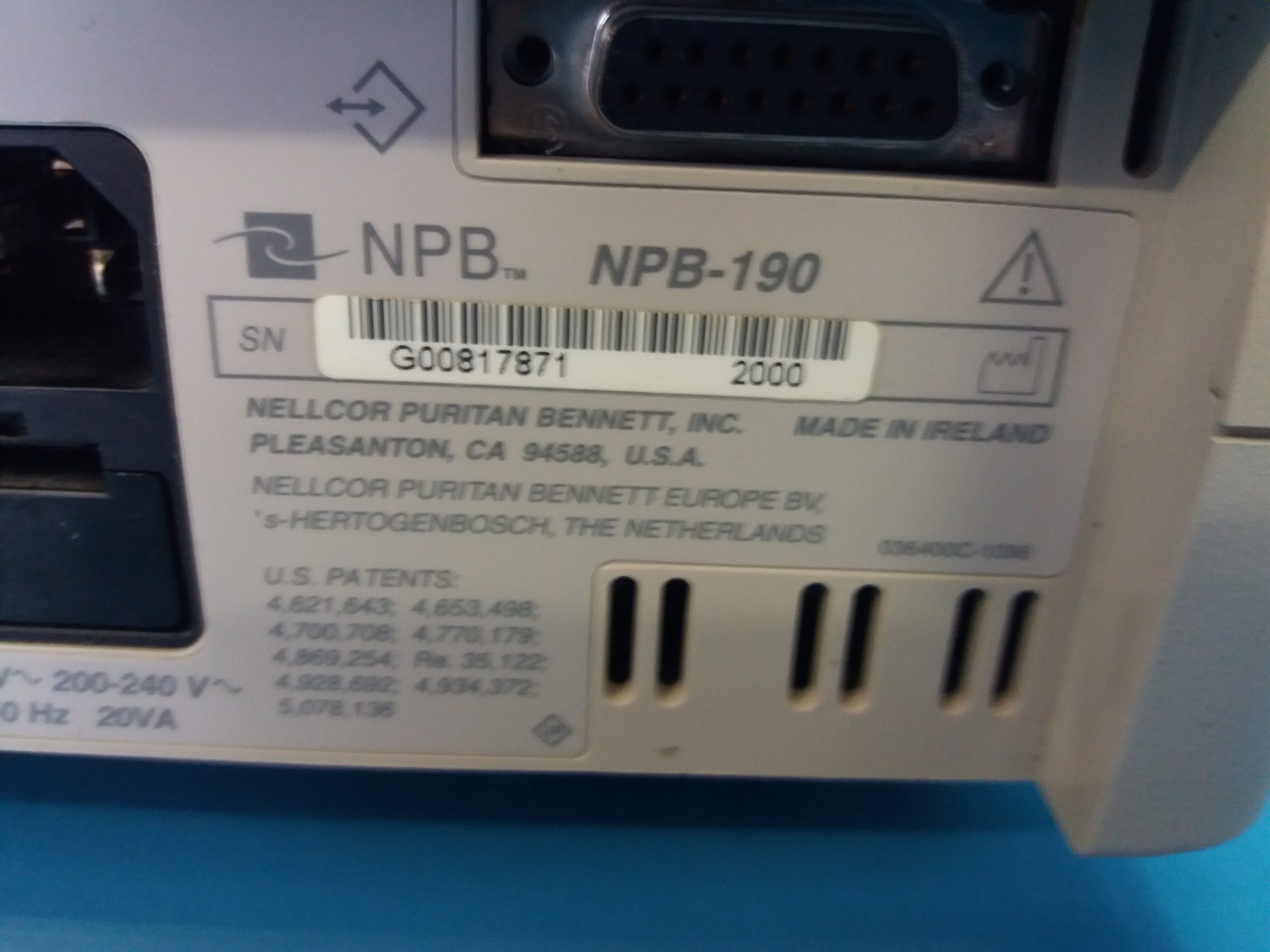 Nellcor NPB-190 Pulseoxymeter — image 1 of 1