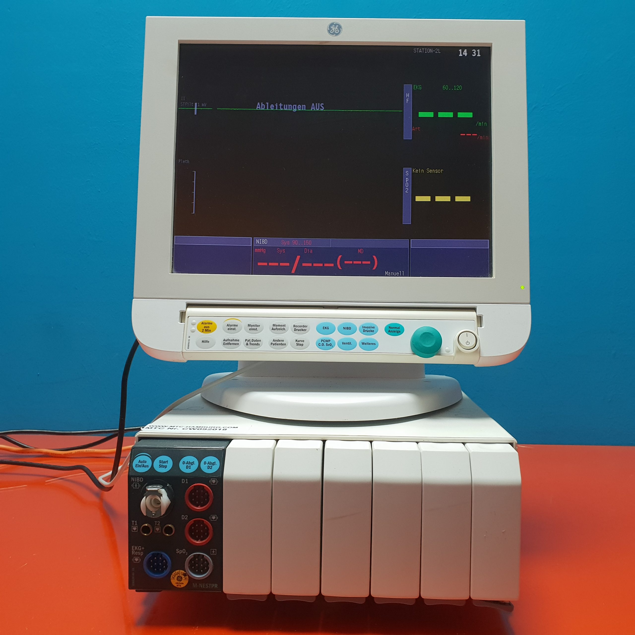 Datex Ohmeda S5 S/5 Patientenmonitor Überwachungsmonitor mit N-ESTPR Modul — image 1 of 3