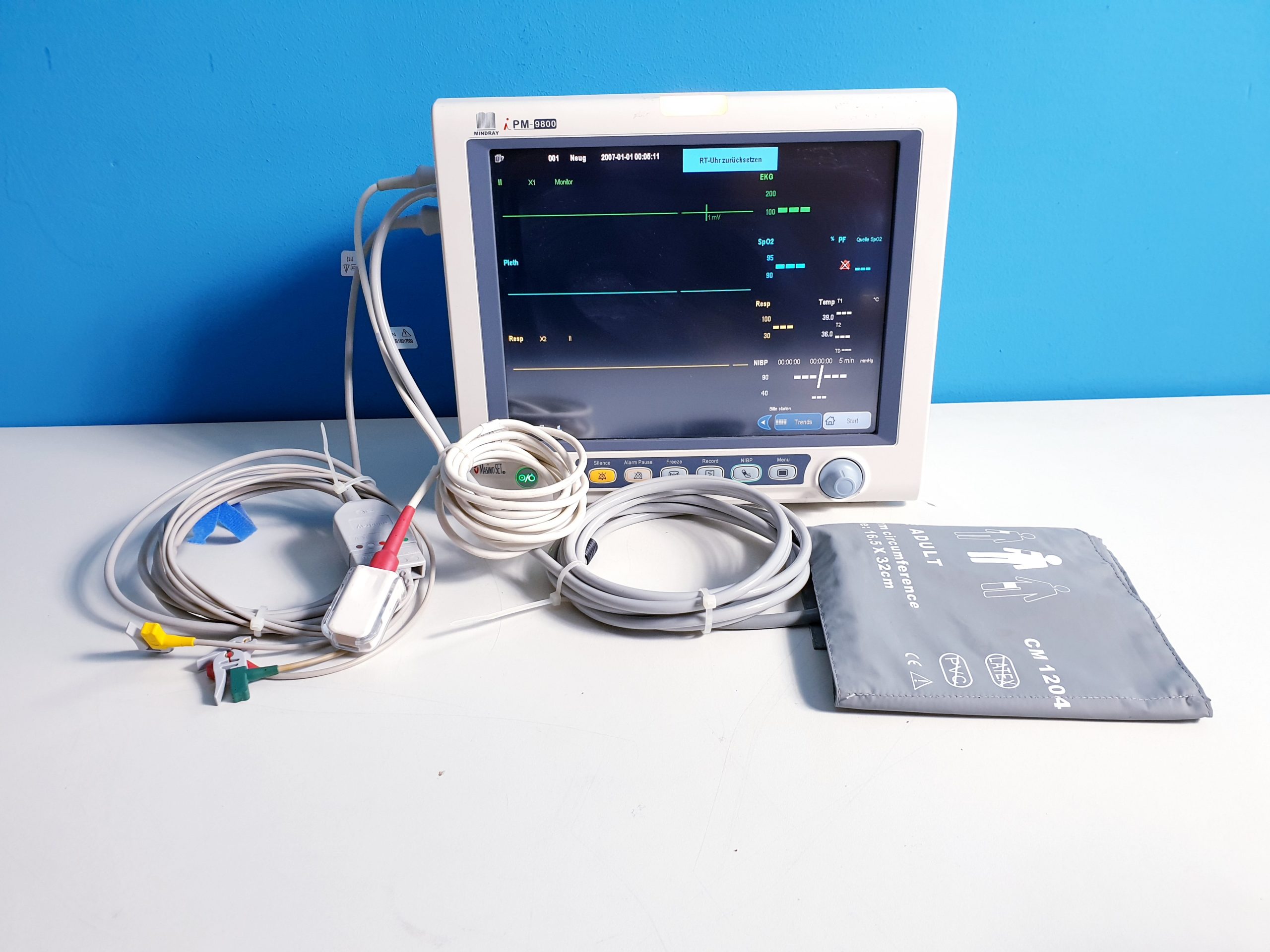 Mindray iPM-9800 Überwachungsmonitor – Patienten Monitor EKG, SpO2, NIBP, Temp, — image 1 of 4