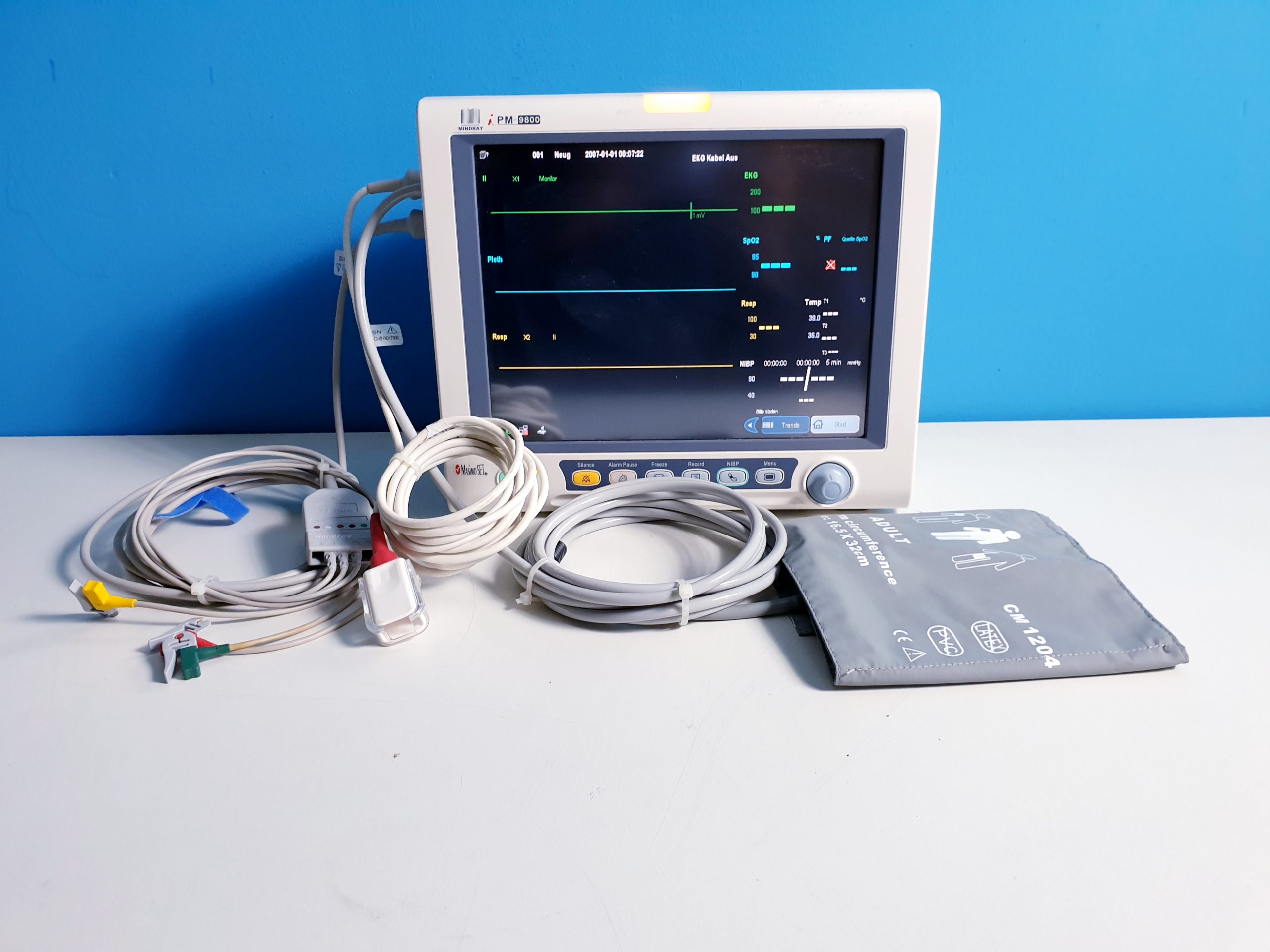 Mindray iPM-9800 Überwachungsmonitor – Patienten Monitor EKG, SpO2, NIBP, Temp, thumbnail 2