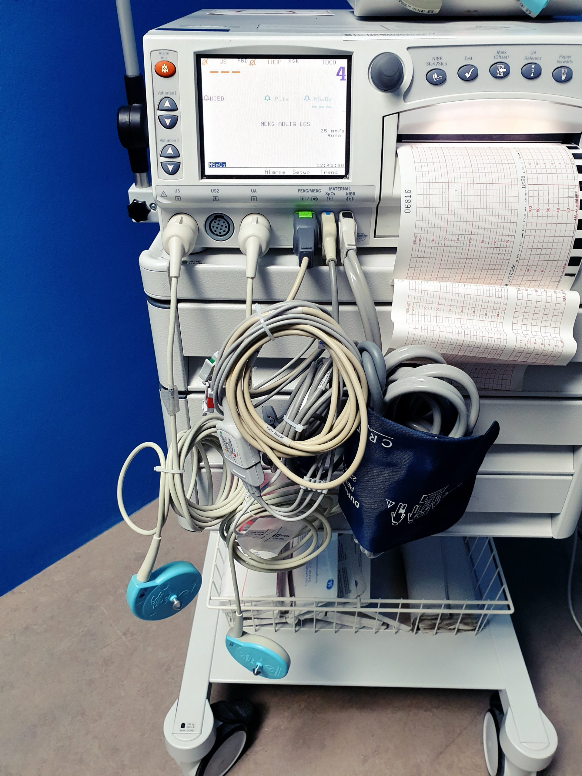 GE Corometrics 250CX Series Fetal // Mutter Monitor + T800E + Zubehör thumbnail 3