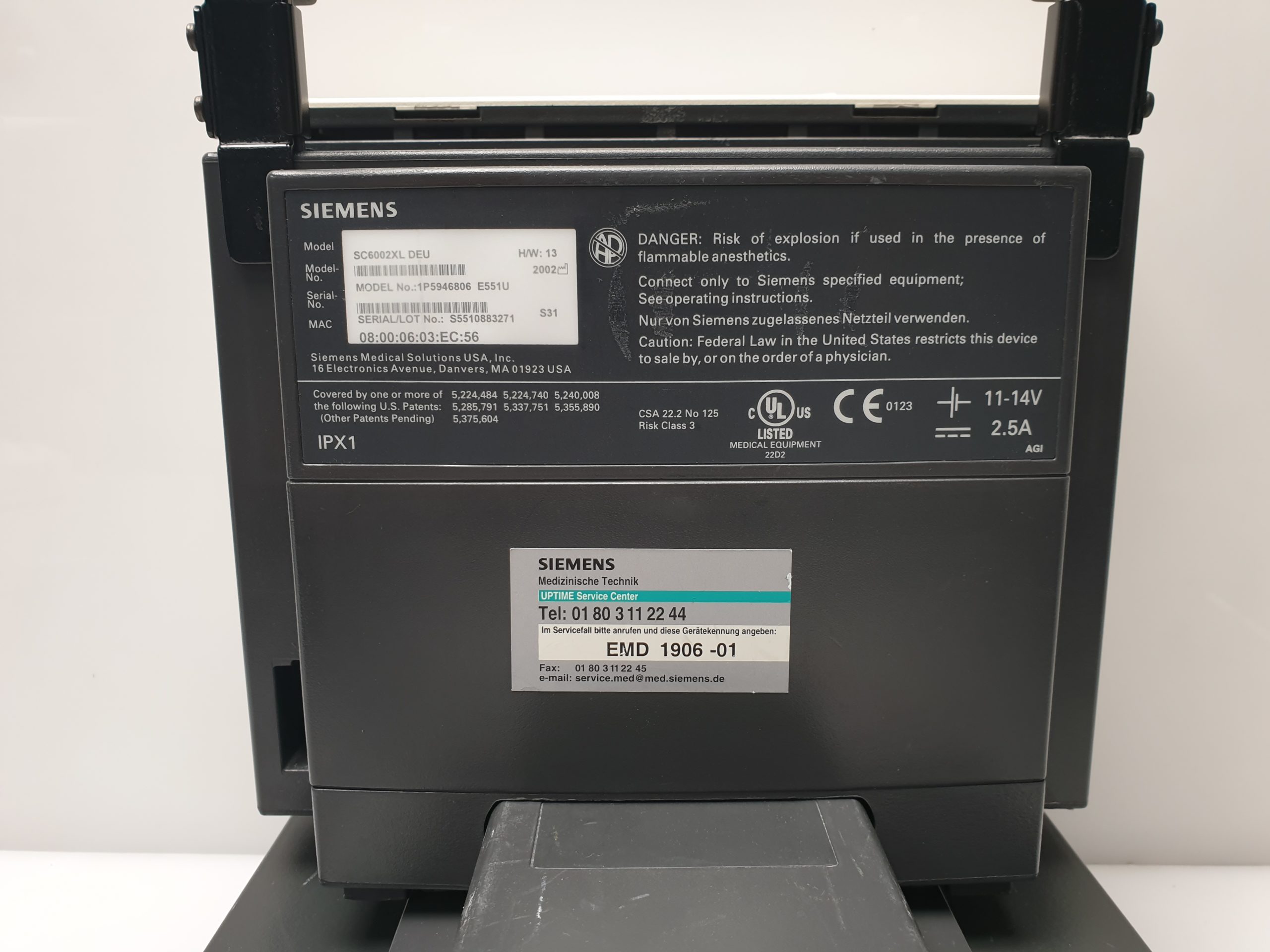 Siemens SC 6002 XL Patientenmonitor Überwachungsmonitor SC6002XL thumbnail 12