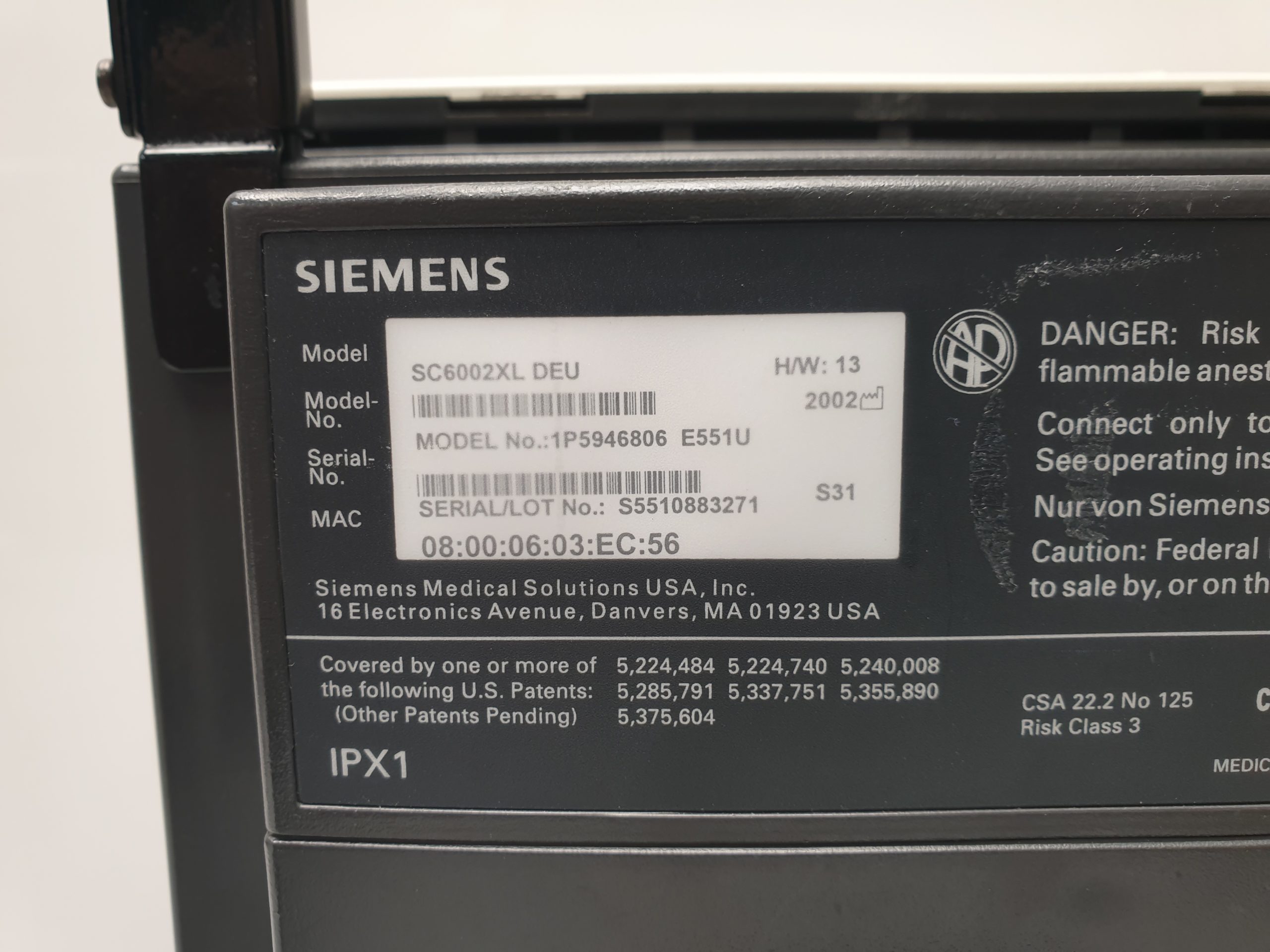 Siemens SC 6002 XL Patientenmonitor Überwachungsmonitor SC6002XL thumbnail 13