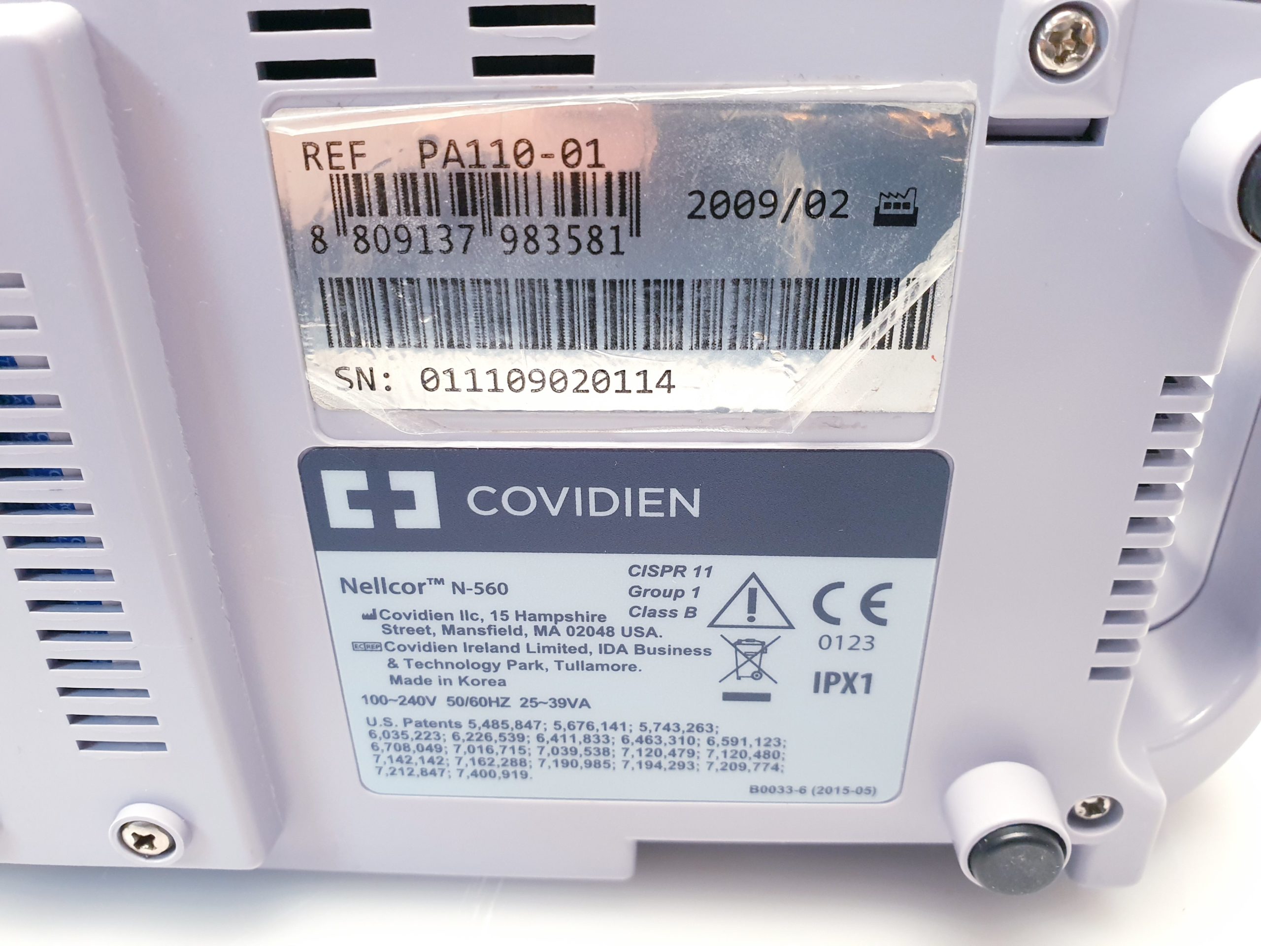 Covidien Nellcor N-560 Pulsoxymeter mit Stammkabel thumbnail 11