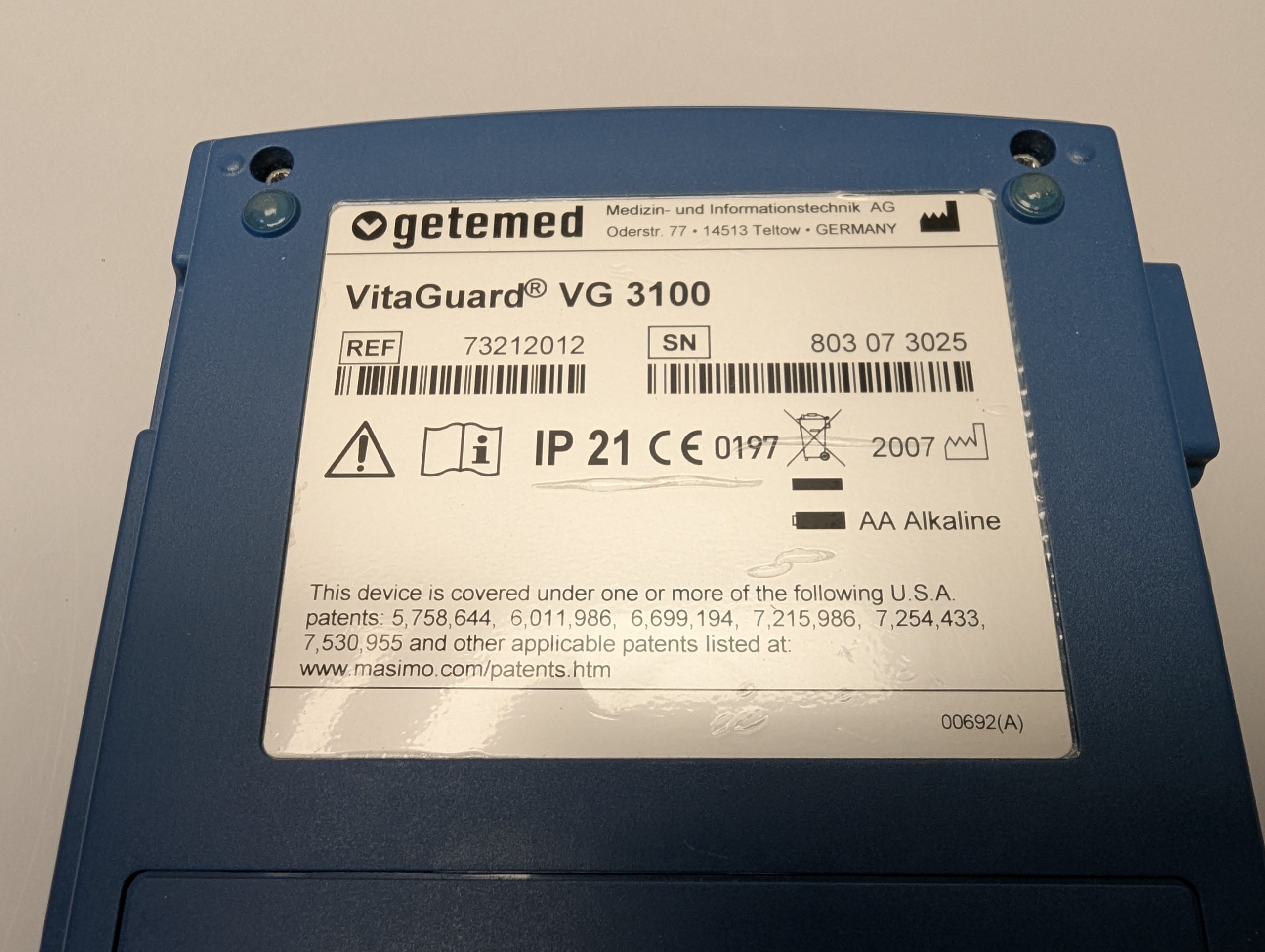Getemed VitaGuard VG 3100 Patientermonitor Ohne Zubehör thumbnail 6