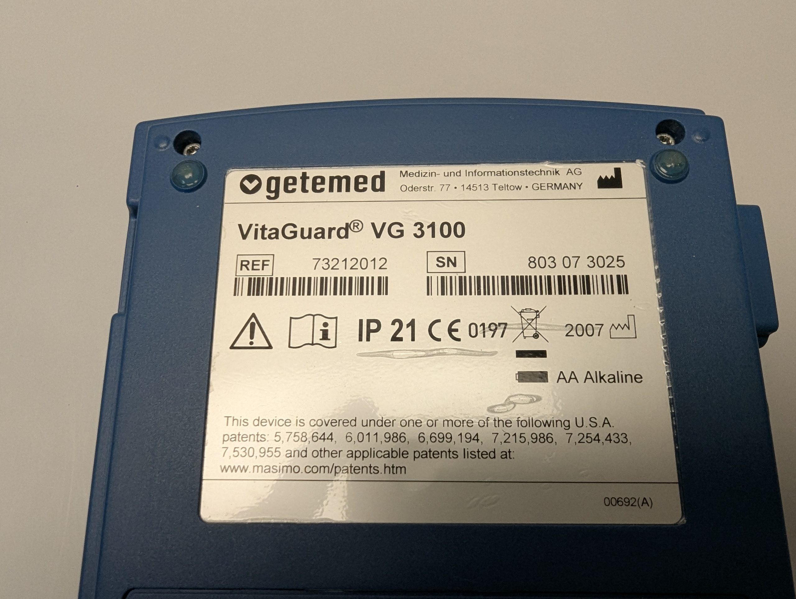 Getemed VitaGuard VG 3100 Patientermonitor Ohne Zubehör thumbnail 7