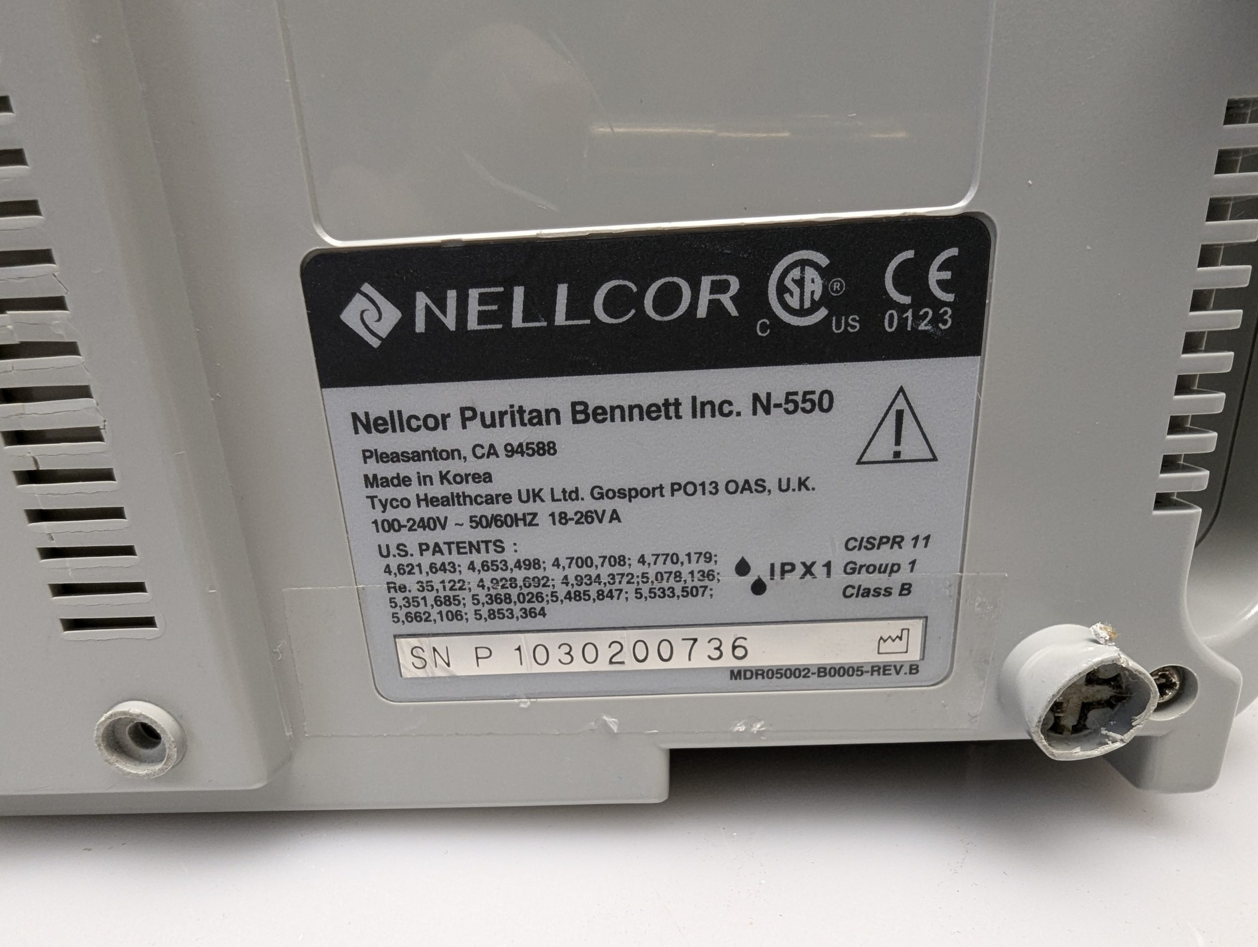 Nellcor N-550 Pulsoximeter Patientenmonitor -Ohne Sensor thumbnail 8