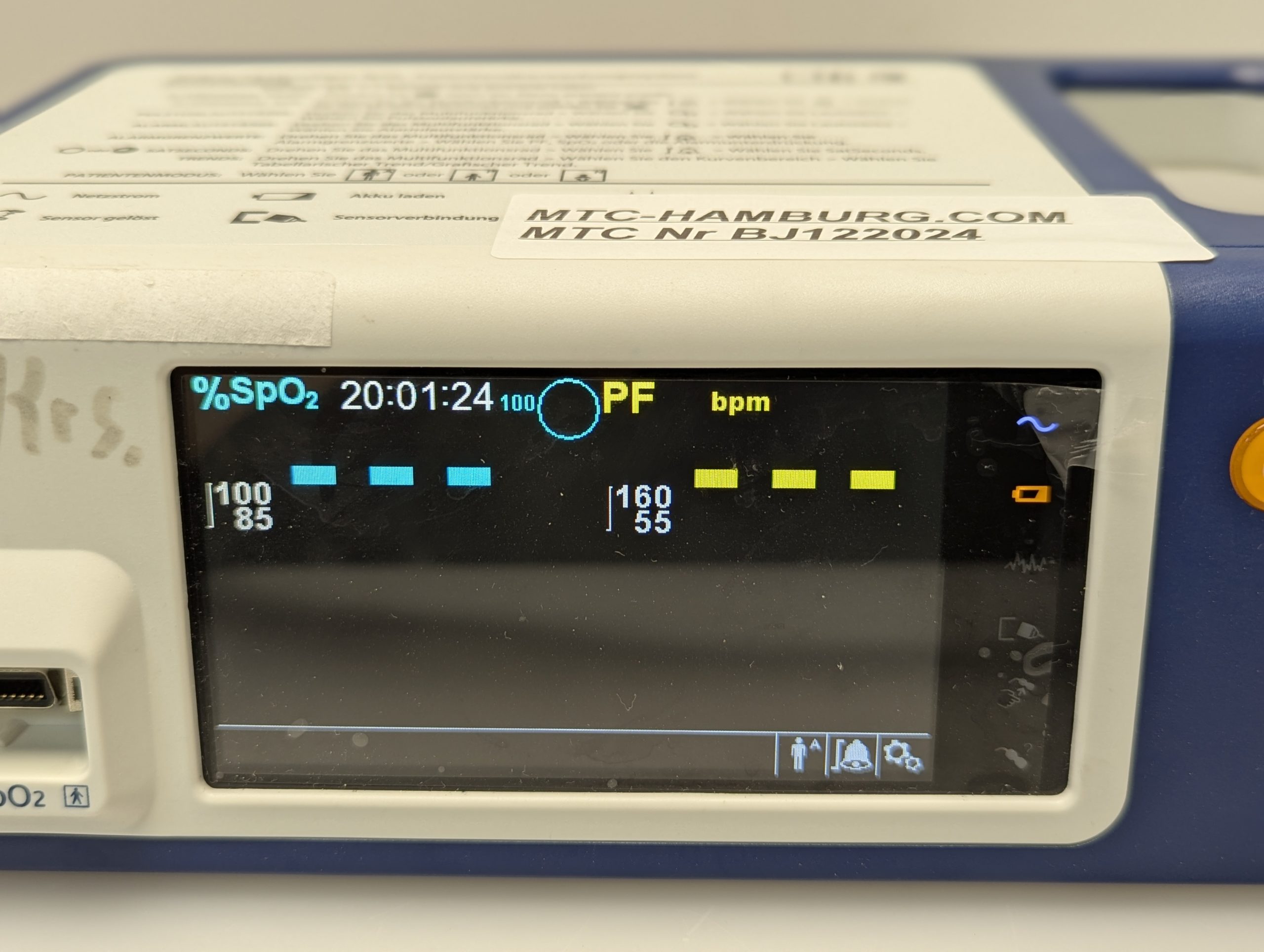 Covidien Nellcor Ref 10005941 SpO2 Messgerät, Pulsoximeter, Oxymeter – Drehknopf fehlt — image 1 of 9