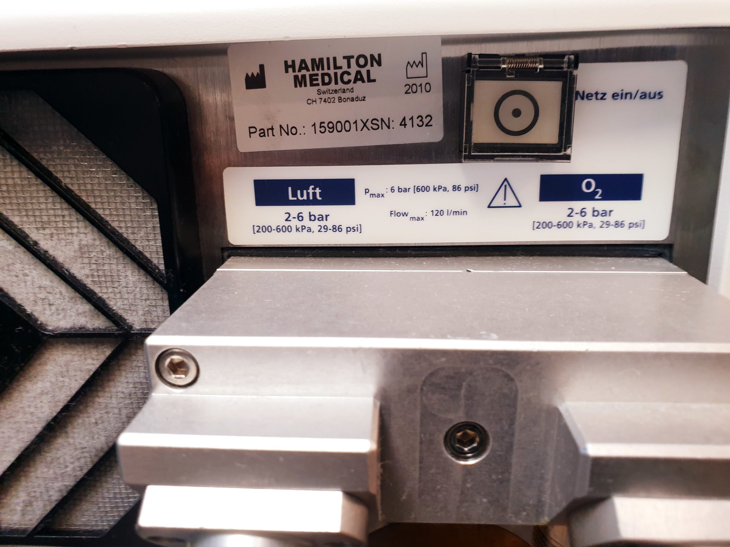Hamilton G5 CO2 + Aernob Beatmungsgerät mit einem Hamilton H900 thumbnail 13