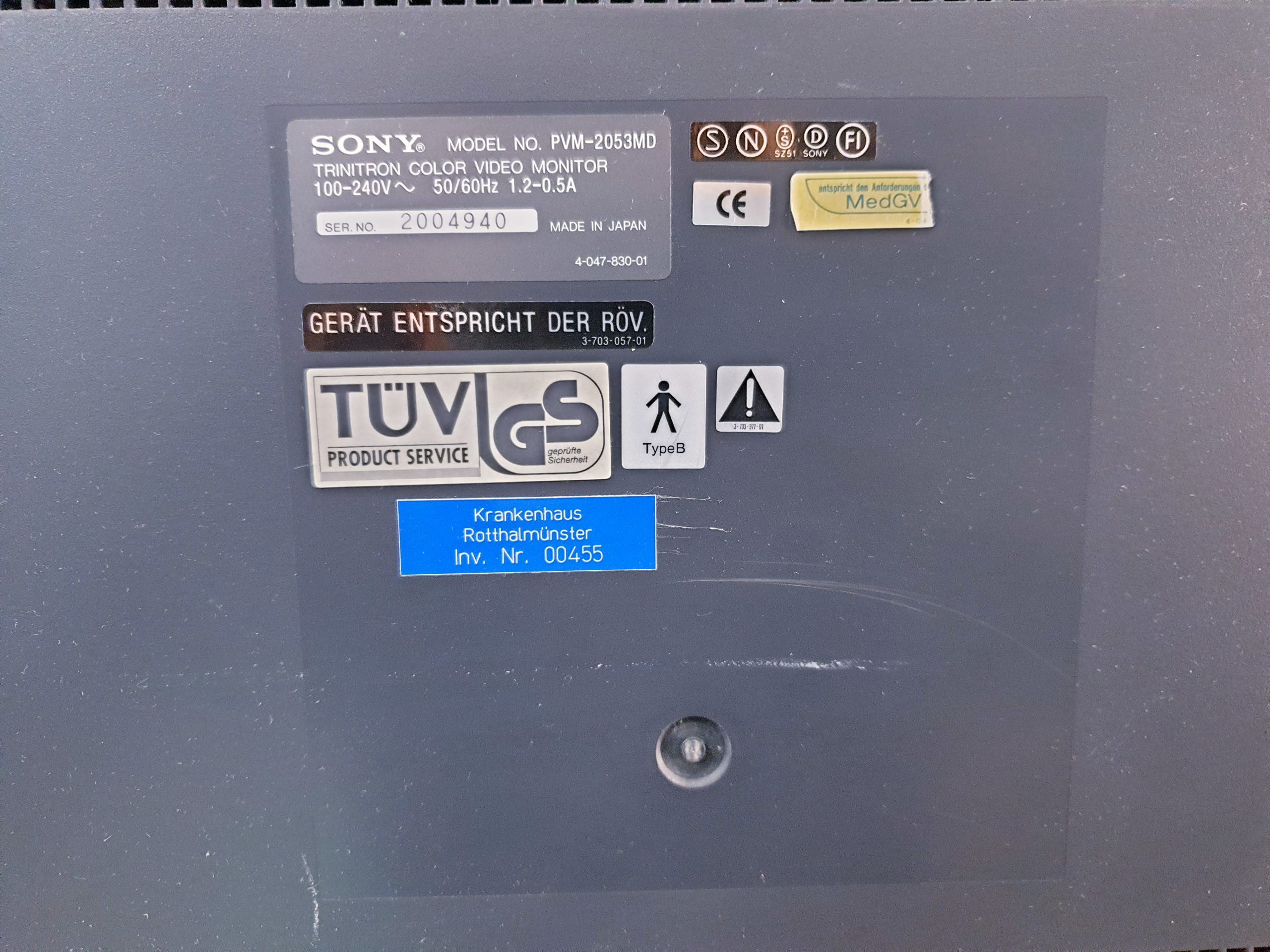 Sony PVM-2053MD Monior thumbnail 4