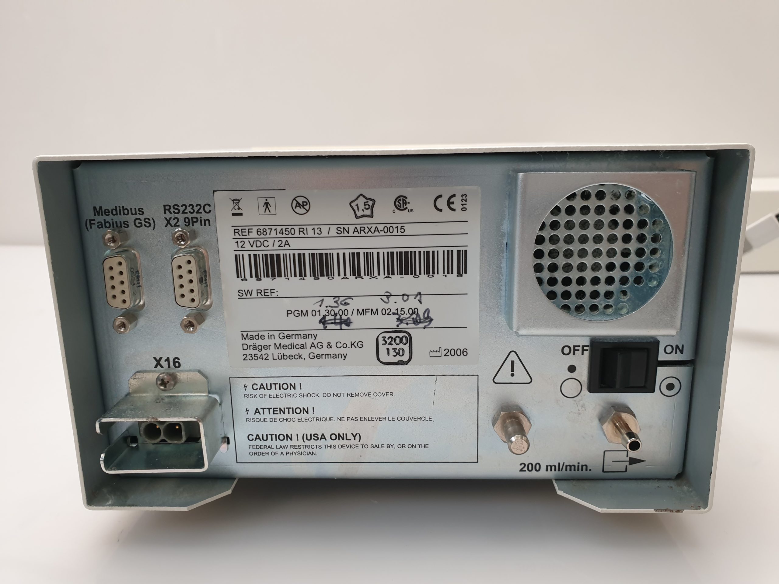 Dräger Scio Four Oxi plus mit einem Netzteil. – DEFEKT thumbnail 8