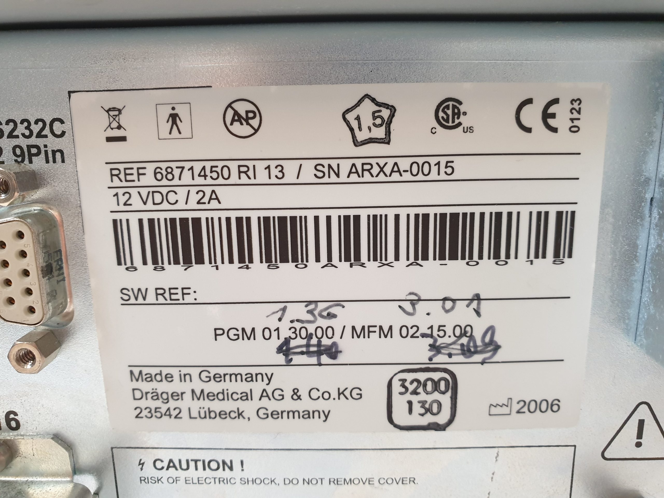 Dräger Scio Four Oxi plus mit einem Netzteil. – DEFEKT thumbnail 9