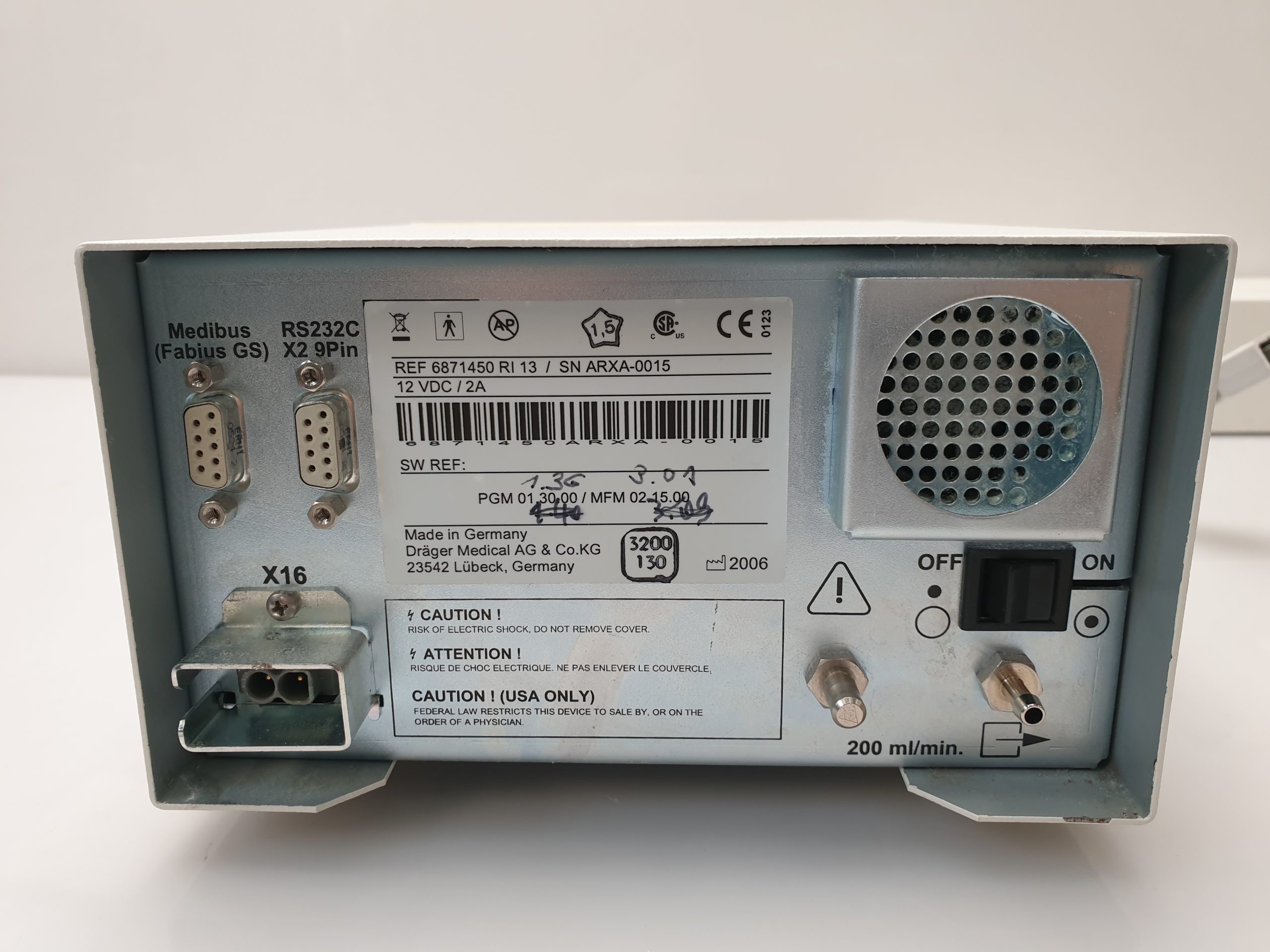Dräger Scio Four Oxi plus mit einem Netzteil. – DEFEKT thumbnail 10