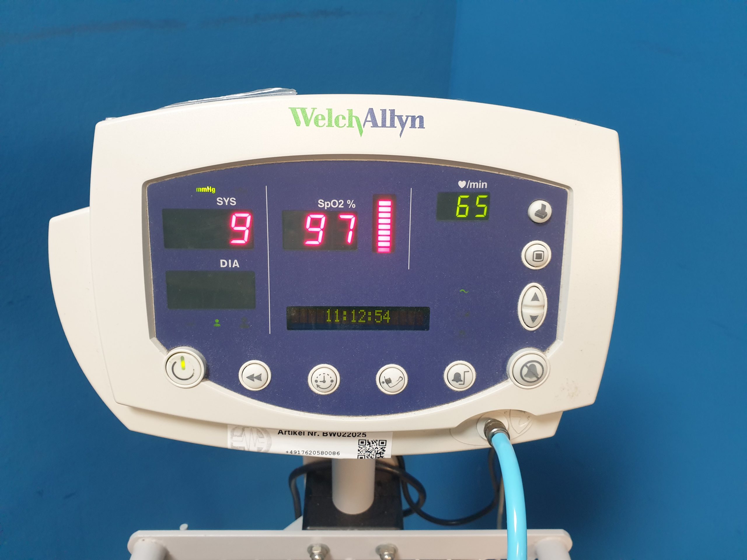 WELCH ALLYN Vital SignBW022025 WELCH ALLYN Vital Signs 53NOP Monitor NibP + SpO2 thumbnail 9
