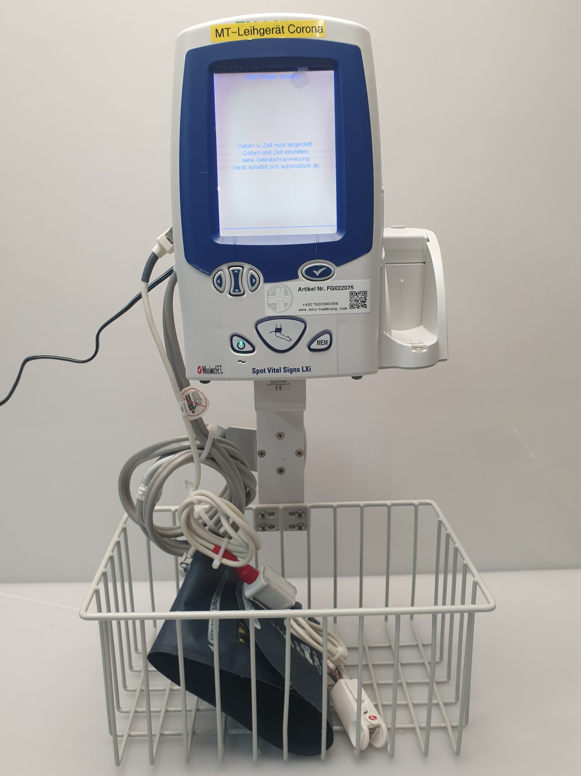 WelchAllyn Spot Vital Signs LXi 45NEO Überwachungsmonitor SpO2 + Blutdruck thumbnail 6