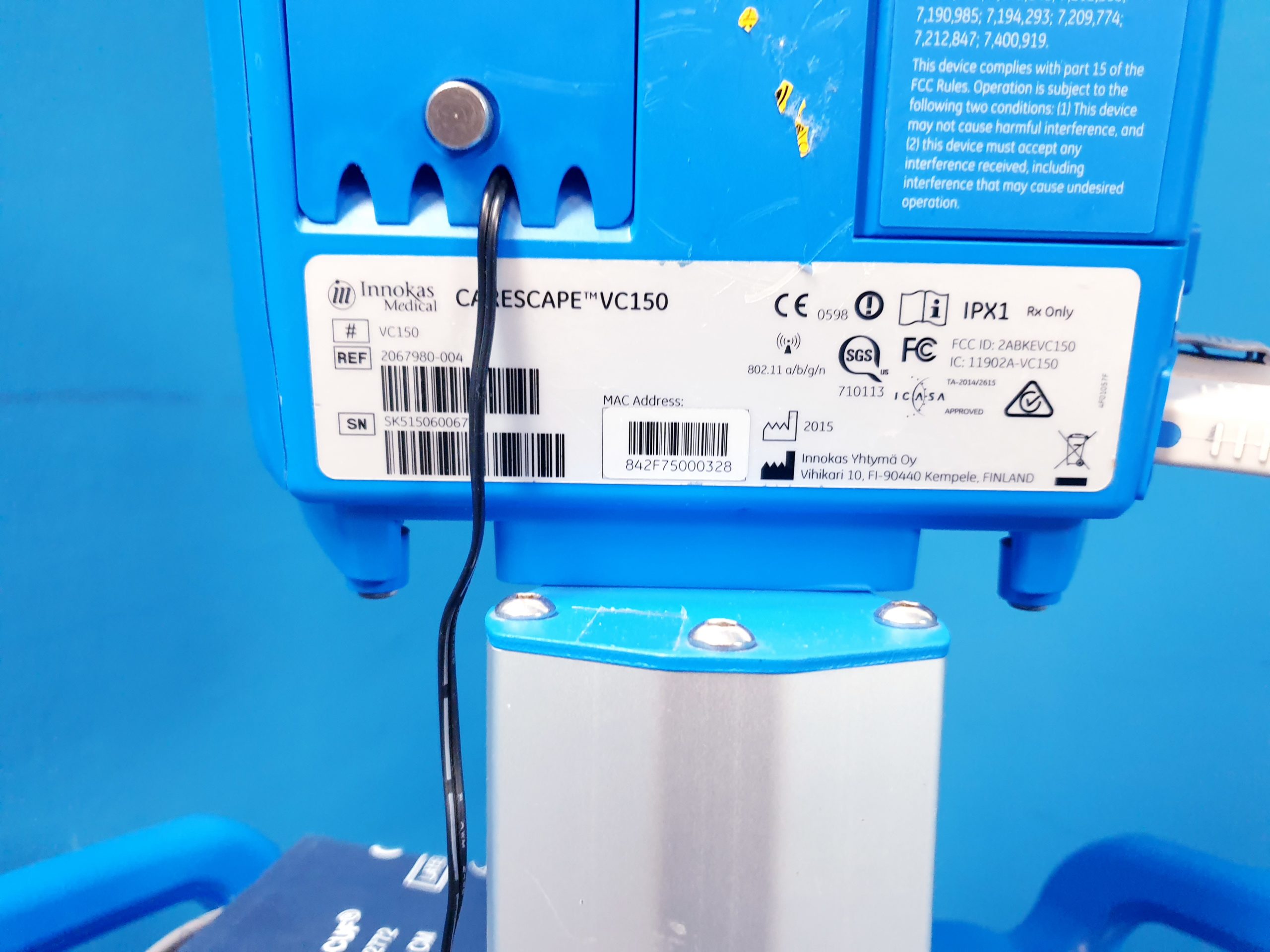 GE Carescape VC150 SpO2 + NiBp Vitaldatenmonitor mit Gerätewagen thumbnail 11