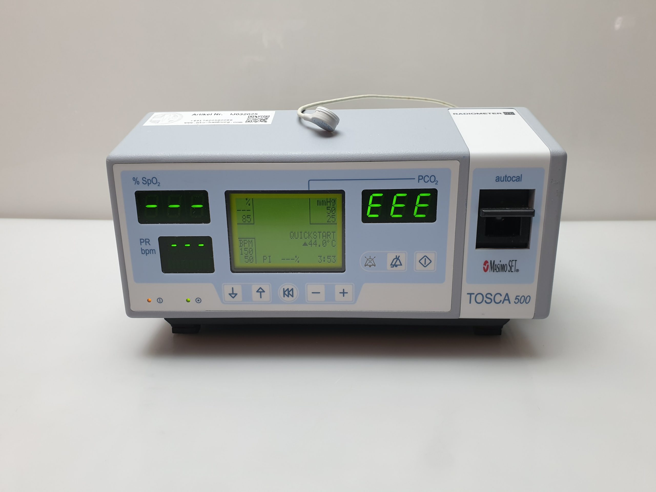 Radiometer TOSCA 500 Masimo set Spo2 Pco 2 Pulse Patient Oximeter Monitor Oxygen thumbnail 5