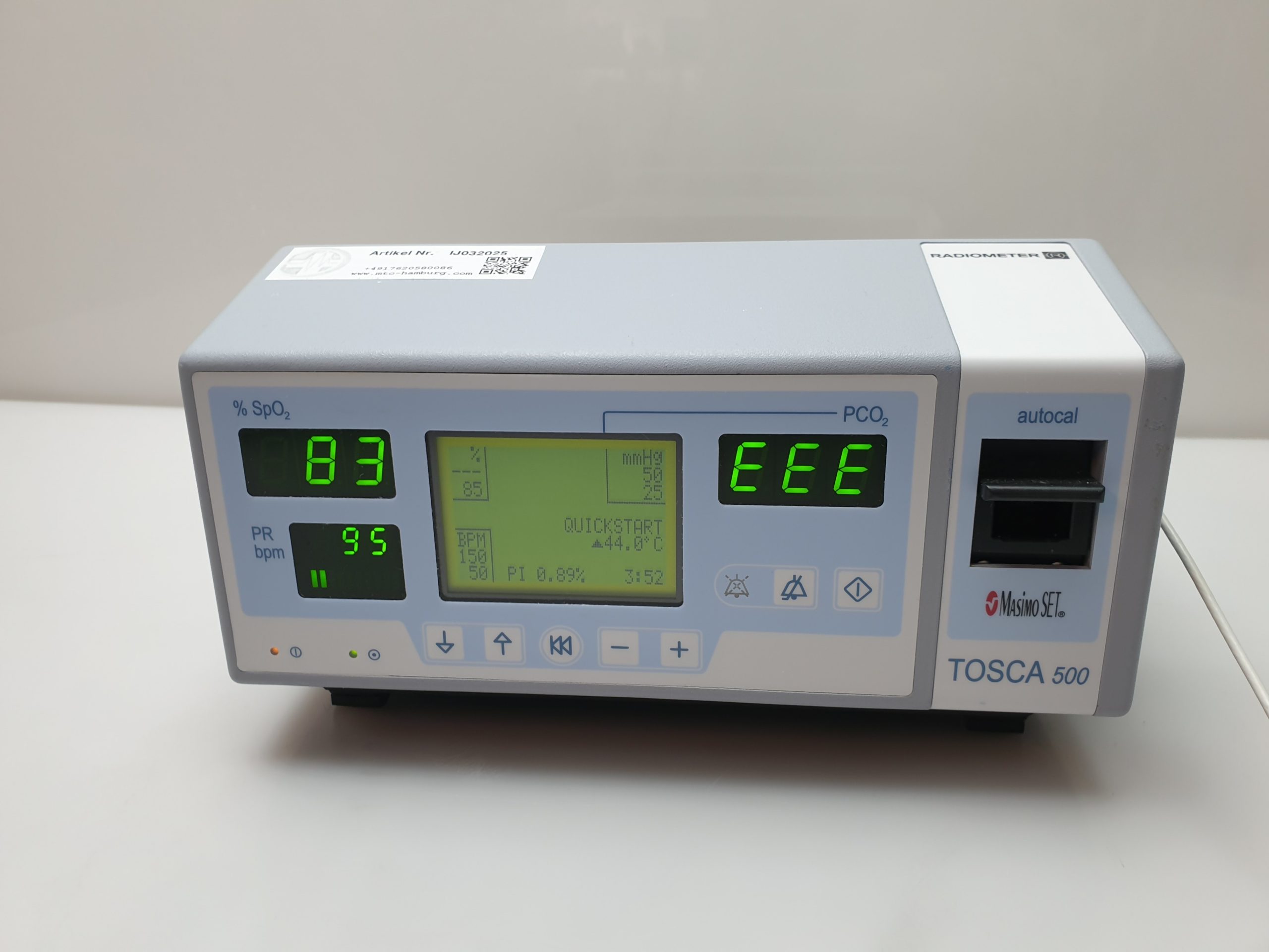 Radiometer TOSCA 500 Masimo set Spo2 Pco 2 Pulse Patient Oximeter Monitor Oxygen thumbnail 8